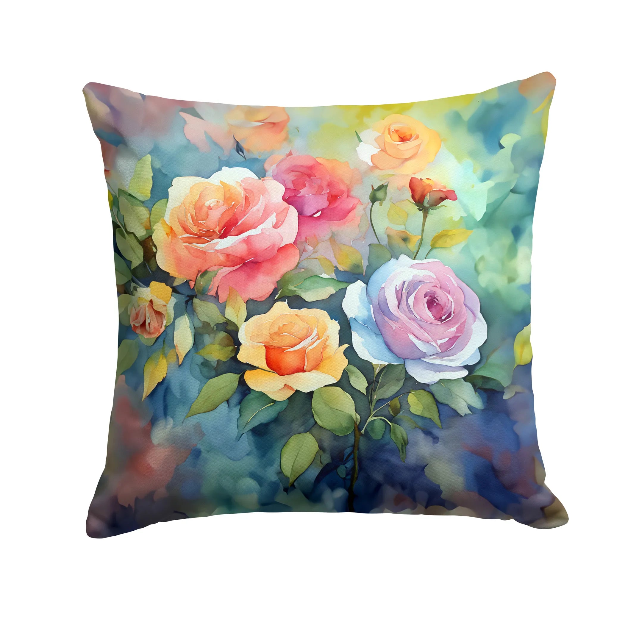 Flowers in Watercolor Throw Pillow - Pack Of: 1 | Collection name: Flowers in watercolor