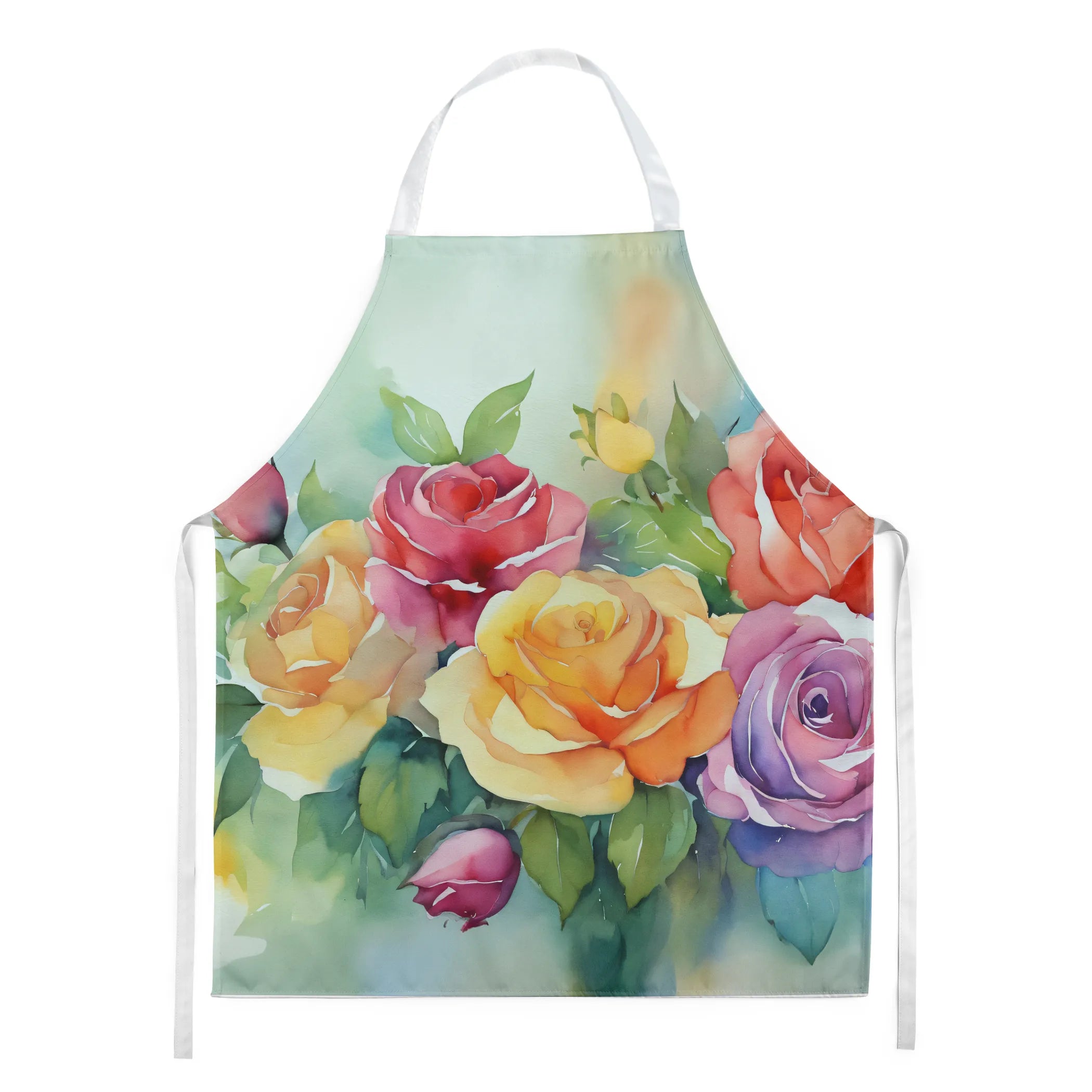 Flowers in Watercolor Apron - Size: LARGE | Pack Of: 1 | Collection name: Flowers in watercolor