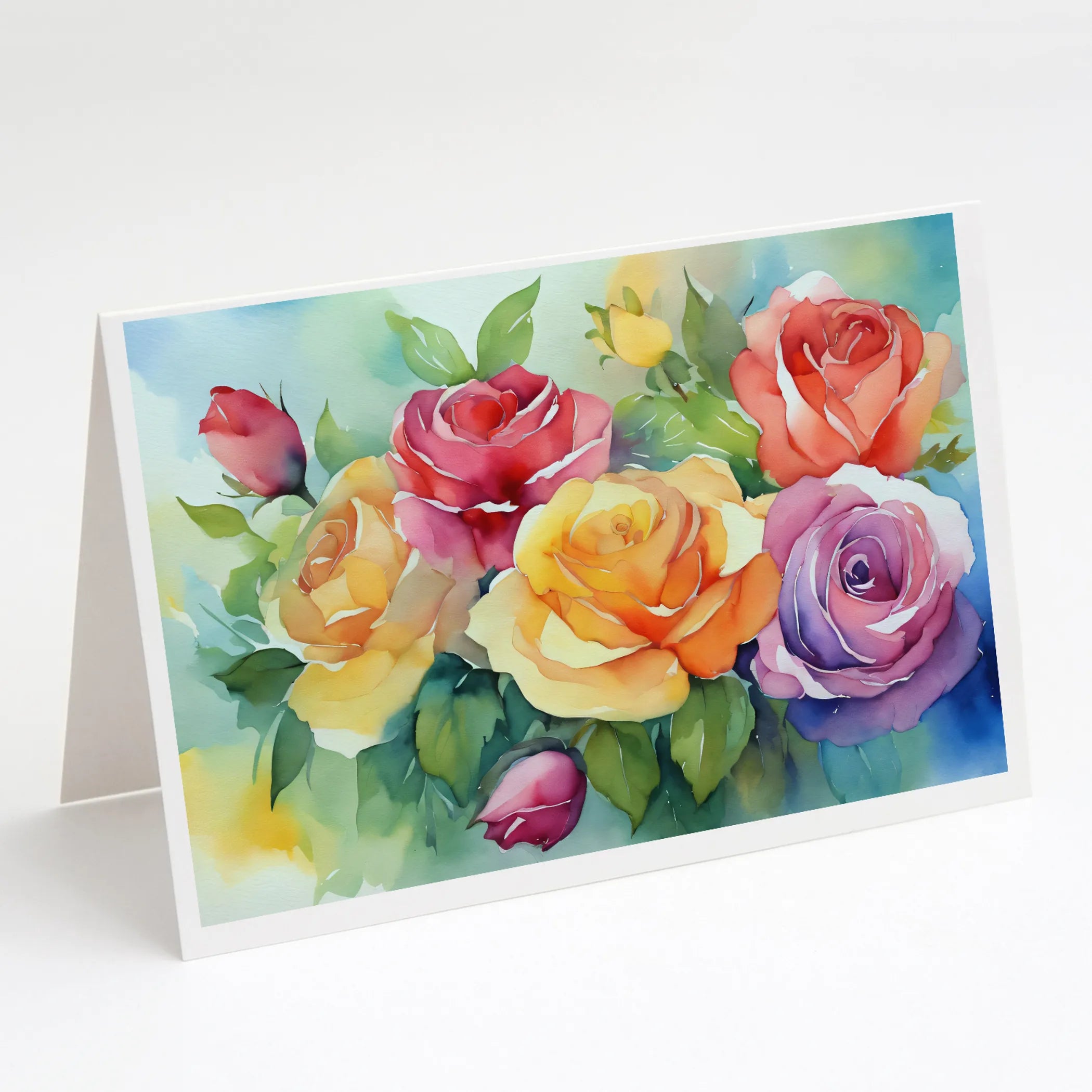 Flowers in Watercolor Greeting Cards  - Size: 5X7 | Pack Of: 1 | Collection name: Flowers in watercolor