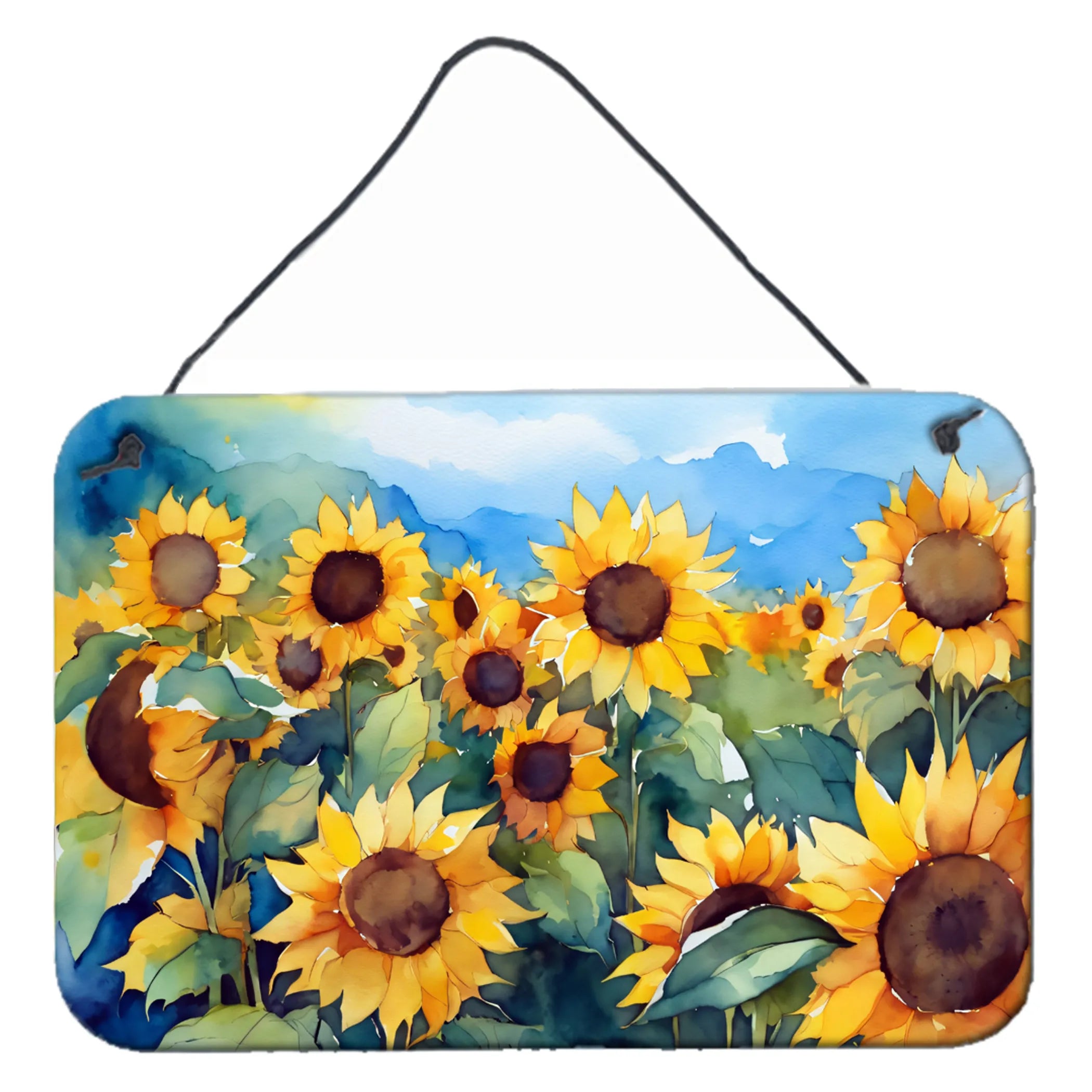 Flowers in Watercolor Wall or Door Hanging Prints - Size: 8HX12W | Pack Of: 1 | Collection name: Flowers in watercolor