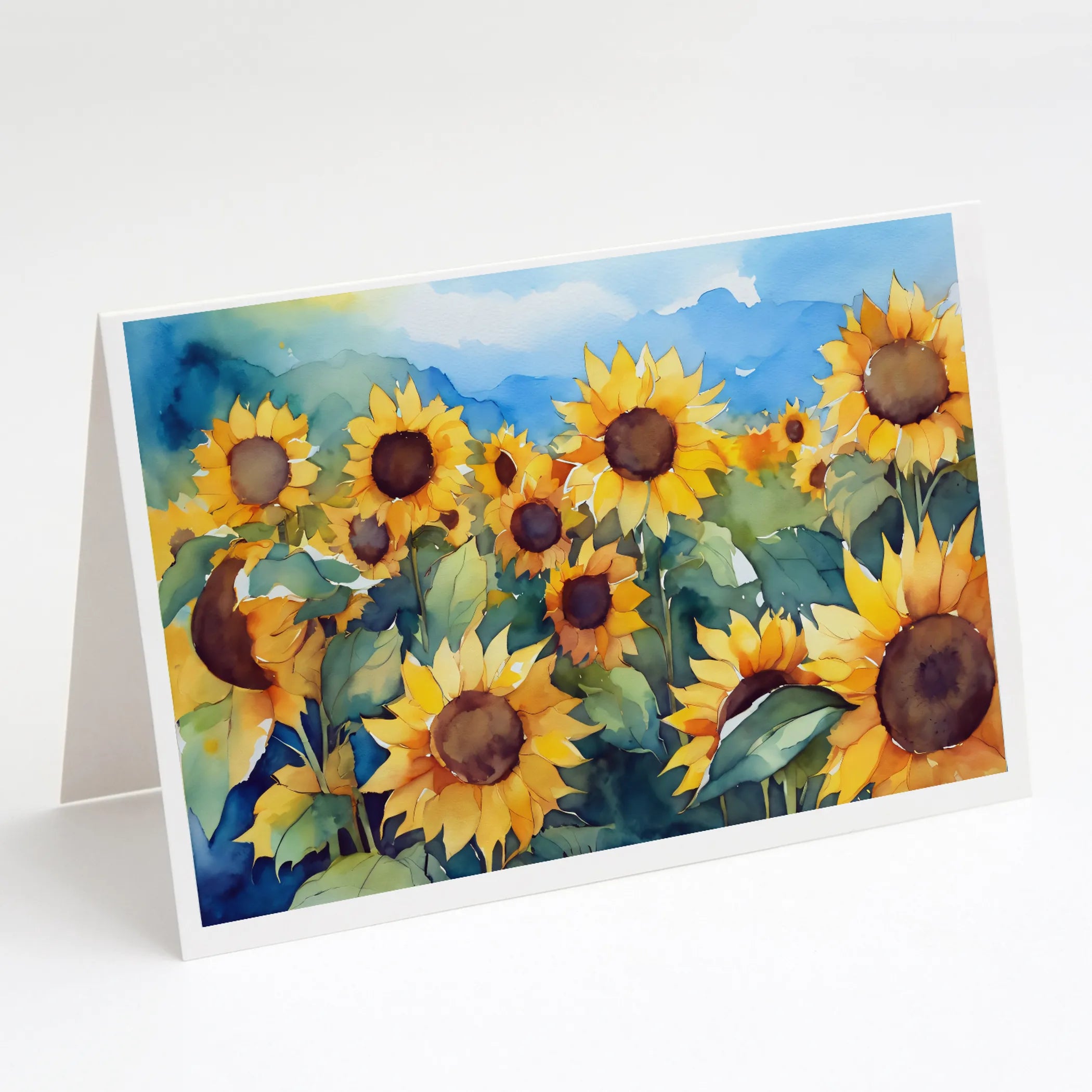 Flowers in Watercolor Greeting Cards  - Size: 5X7 | Pack Of: 1 | Collection name: Flowers in watercolor