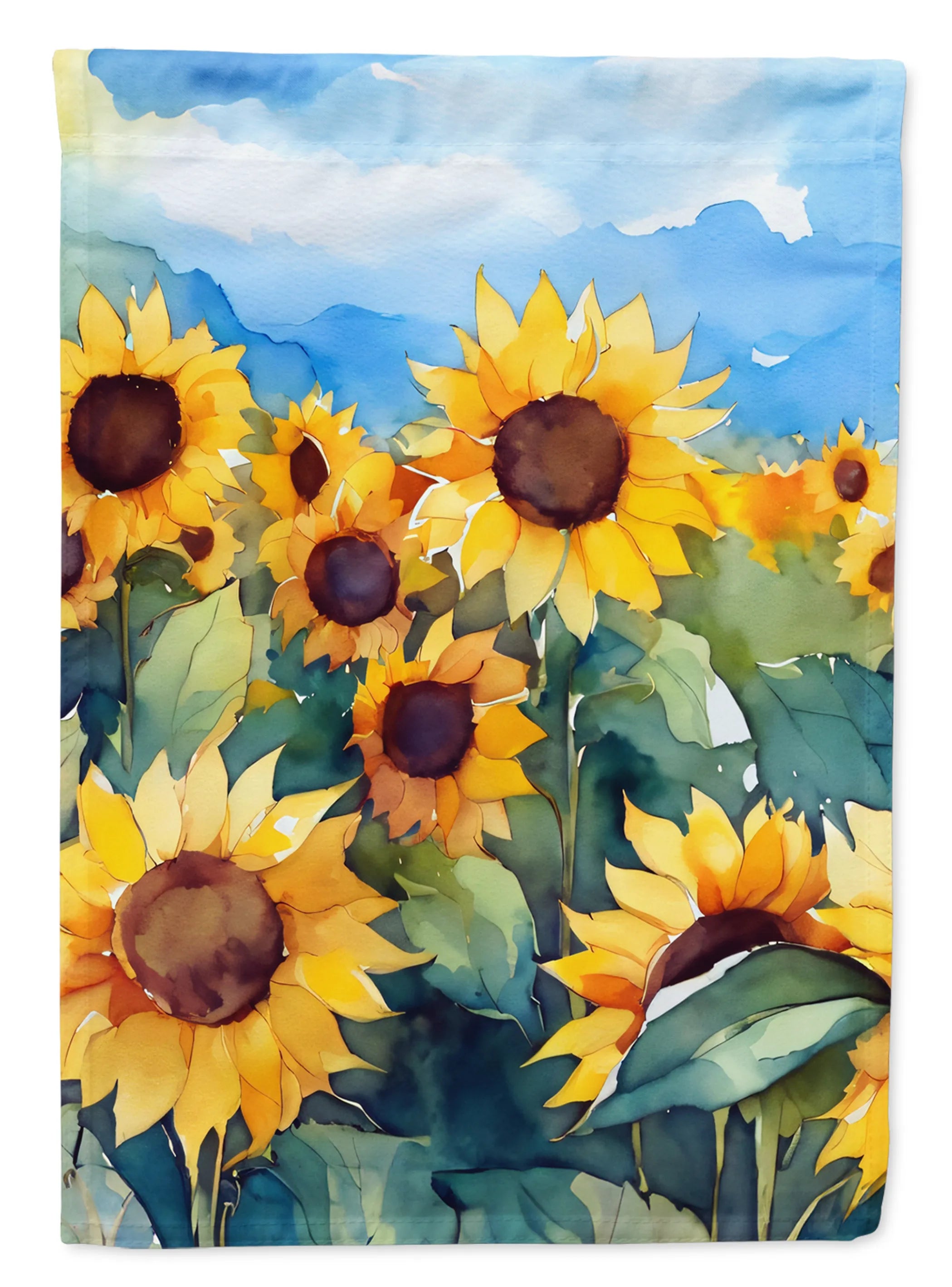 Flowers in Watercolor Decorative Flag - Pack Of: 1 | Collection name: Flowers in watercolor