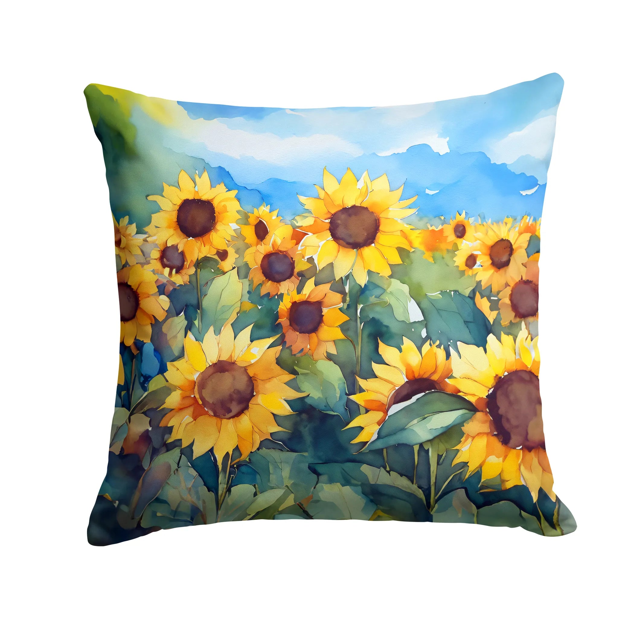 Flowers in Watercolor Throw Pillow - Pack Of: 1 | Collection name: Flowers in watercolor