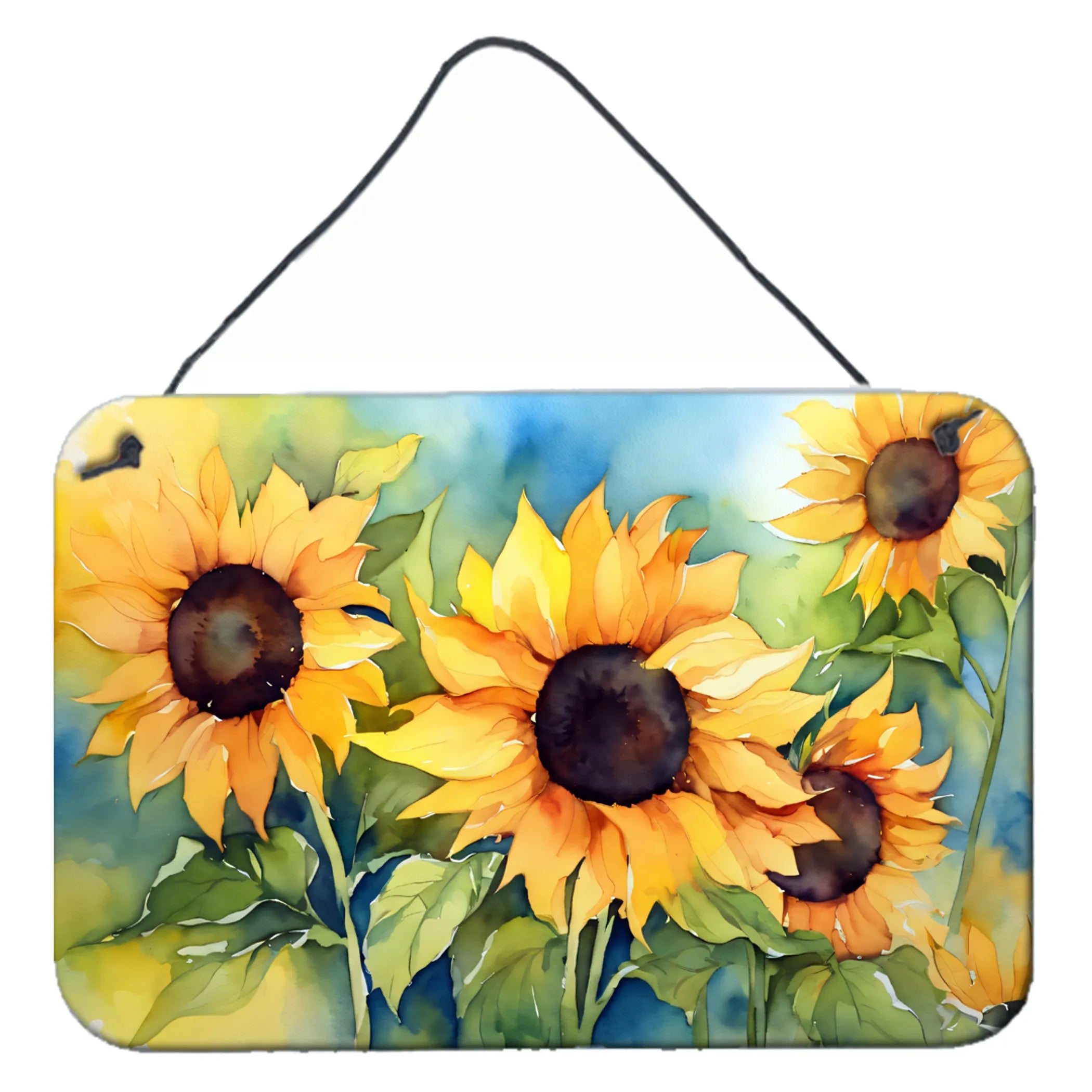 Flowers in Watercolor Wall or Door Hanging Prints - Size: 8HX12W | Pack Of: 1 | Collection name: Flowers in watercolor