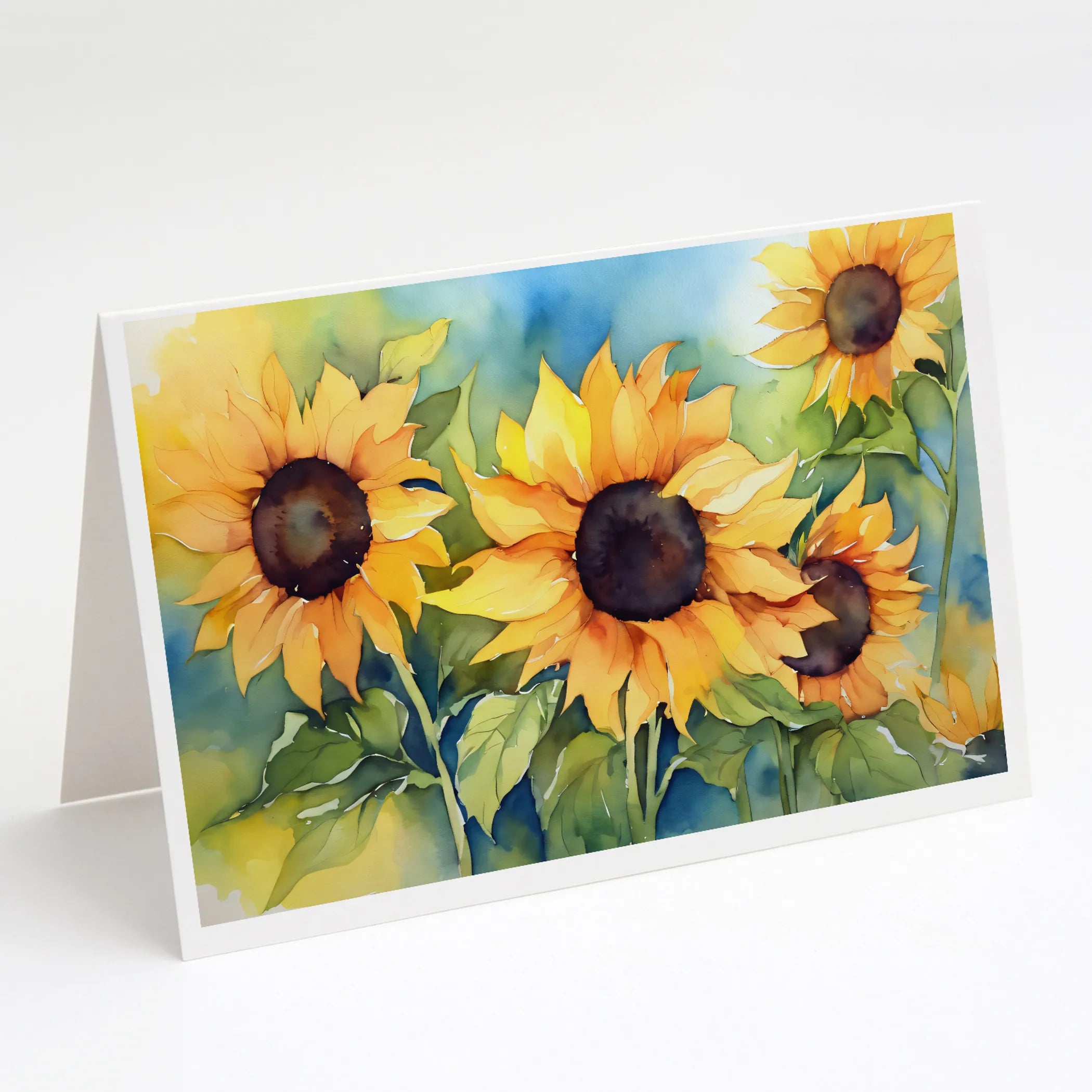 Flowers in Watercolor Greeting Cards  - Size: 5X7 | Pack Of: 1 | Collection name: Flowers in watercolor