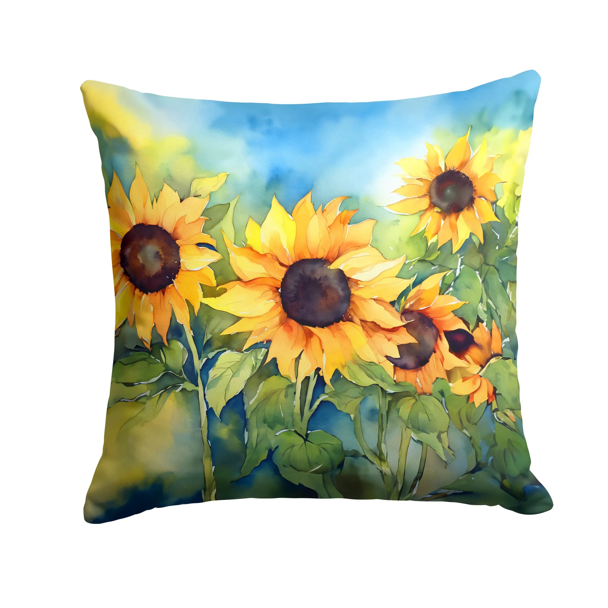 Flowers in Watercolor Throw Pillow - Pack Of: 1 | Collection name: Flowers in watercolor