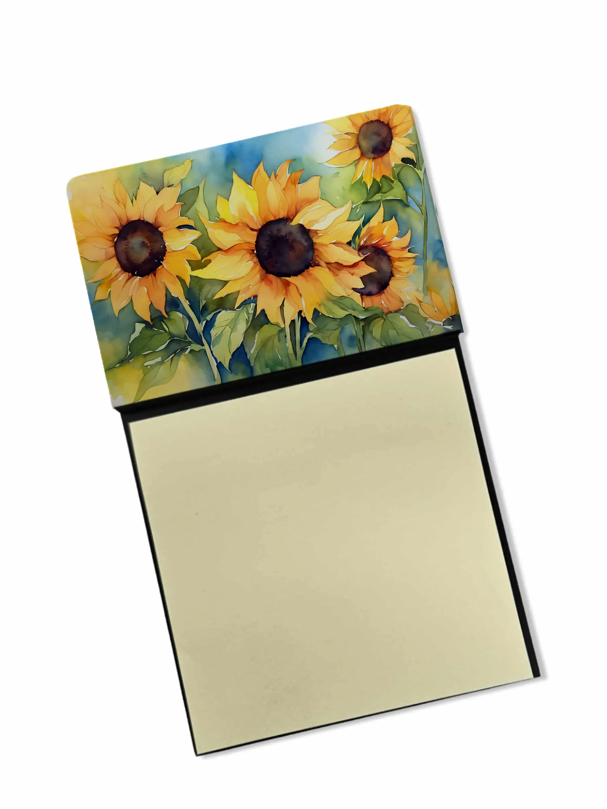 Flowers in Watercolor Sticky Note Holder - Pack Of: 1 | Collection name: Flowers in watercolor