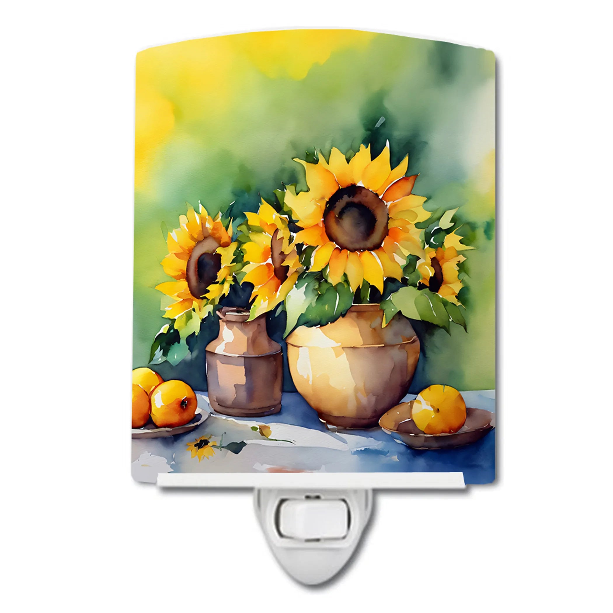 Flowers in Watercolor Ceramic Night Light - Pack Of: 1 | Collection name: Flowers in watercolor