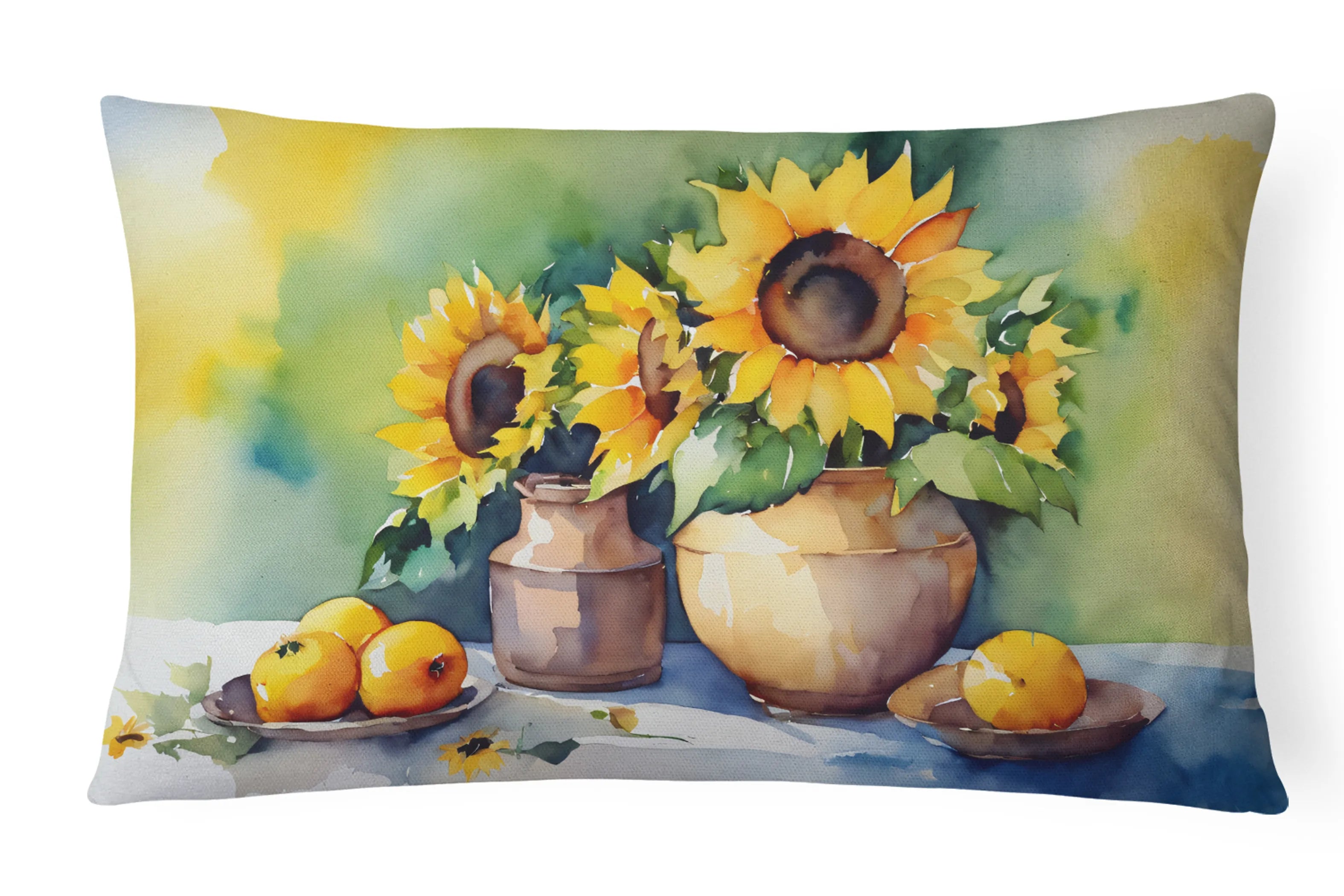 Flowers in Watercolor Throw Pillow - Pack Of: 1 | Collection name: Flowers in watercolor