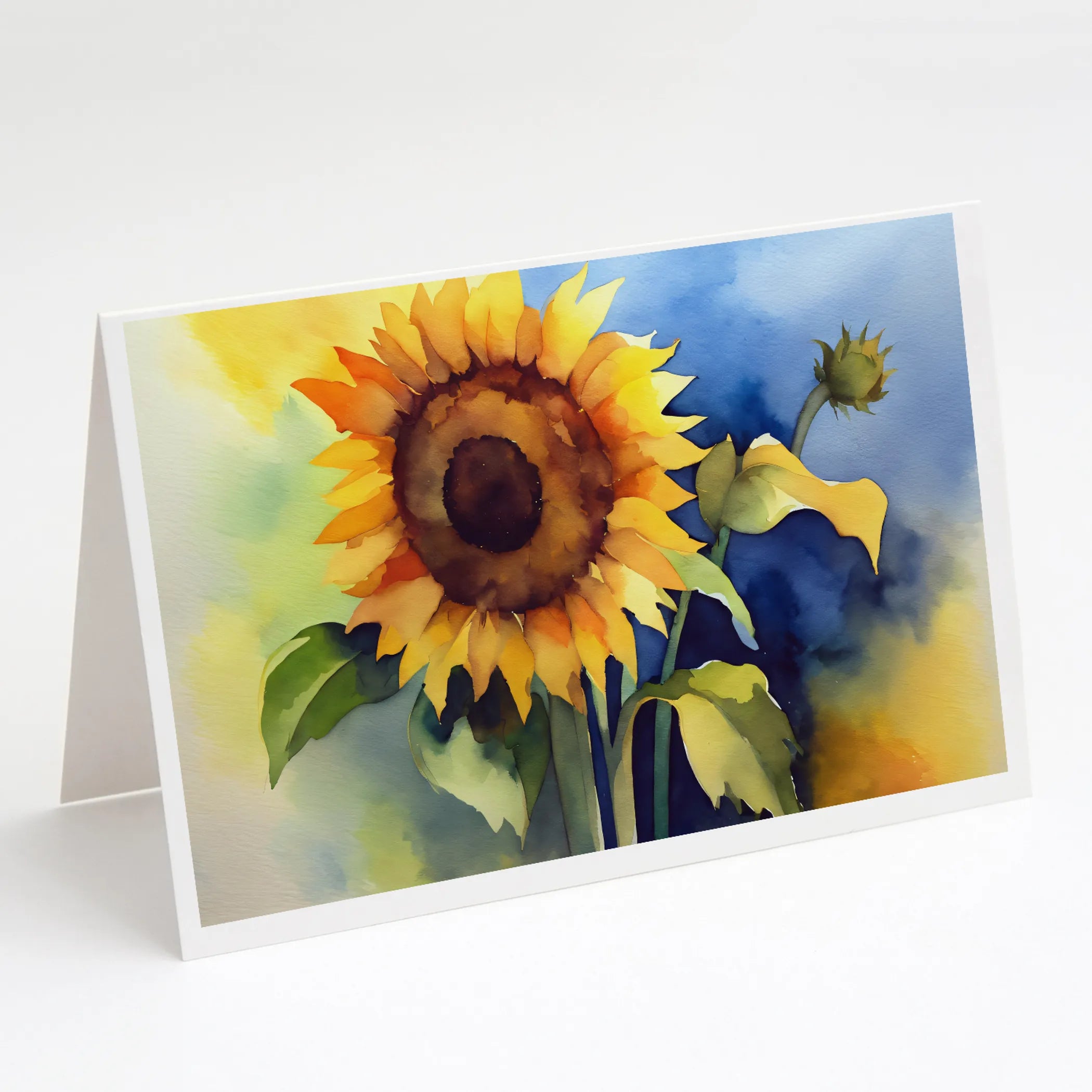 Flowers in Watercolor Greeting Cards  - Size: 5X7 | Pack Of: 1 | Collection name: Flowers in watercolor
