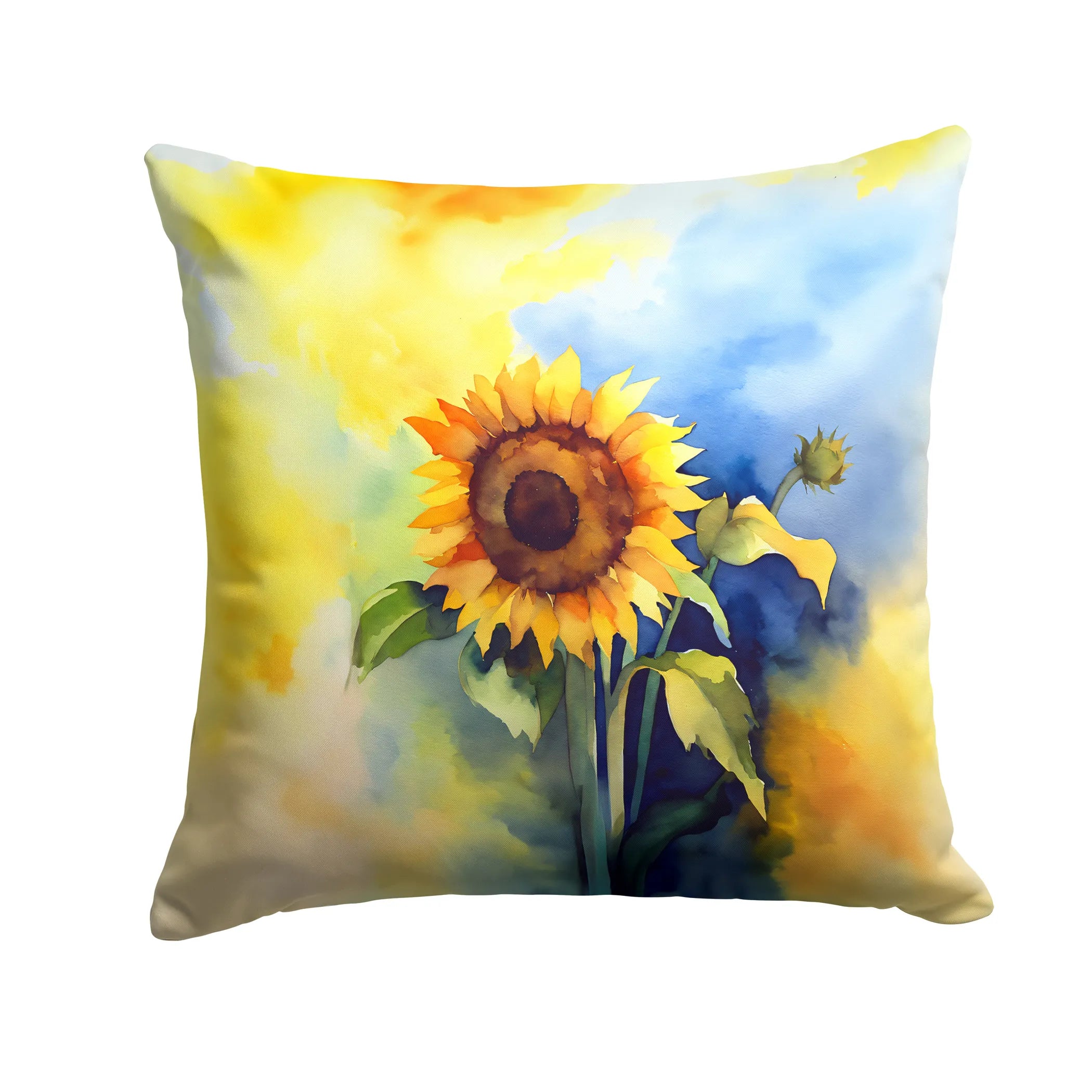 Flowers in Watercolor Throw Pillow - Pack Of: 1 | Collection name: Flowers in watercolor