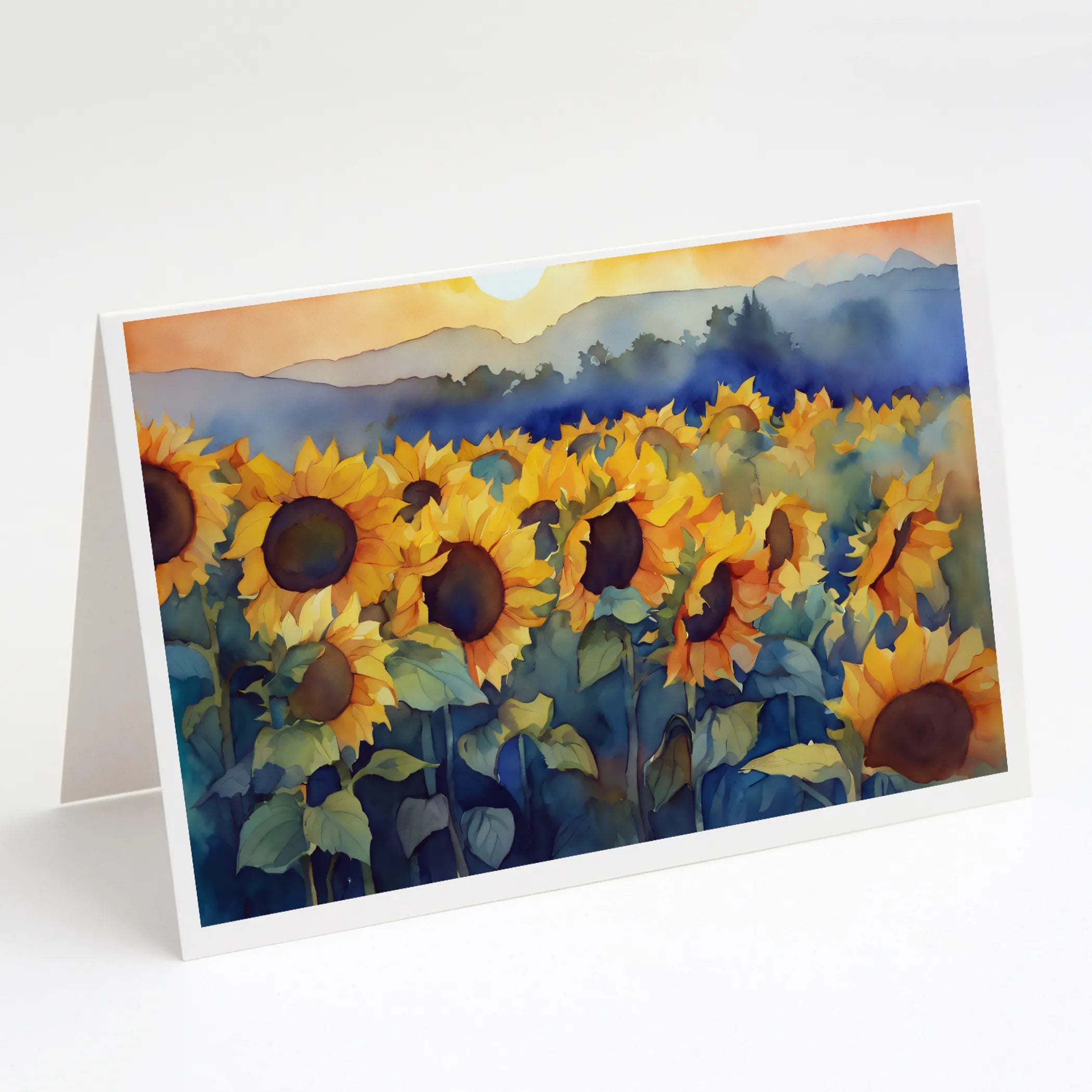 Flowers in Watercolor Greeting Cards  - Size: 5X7 | Pack Of: 1 | Collection name: Flowers in watercolor