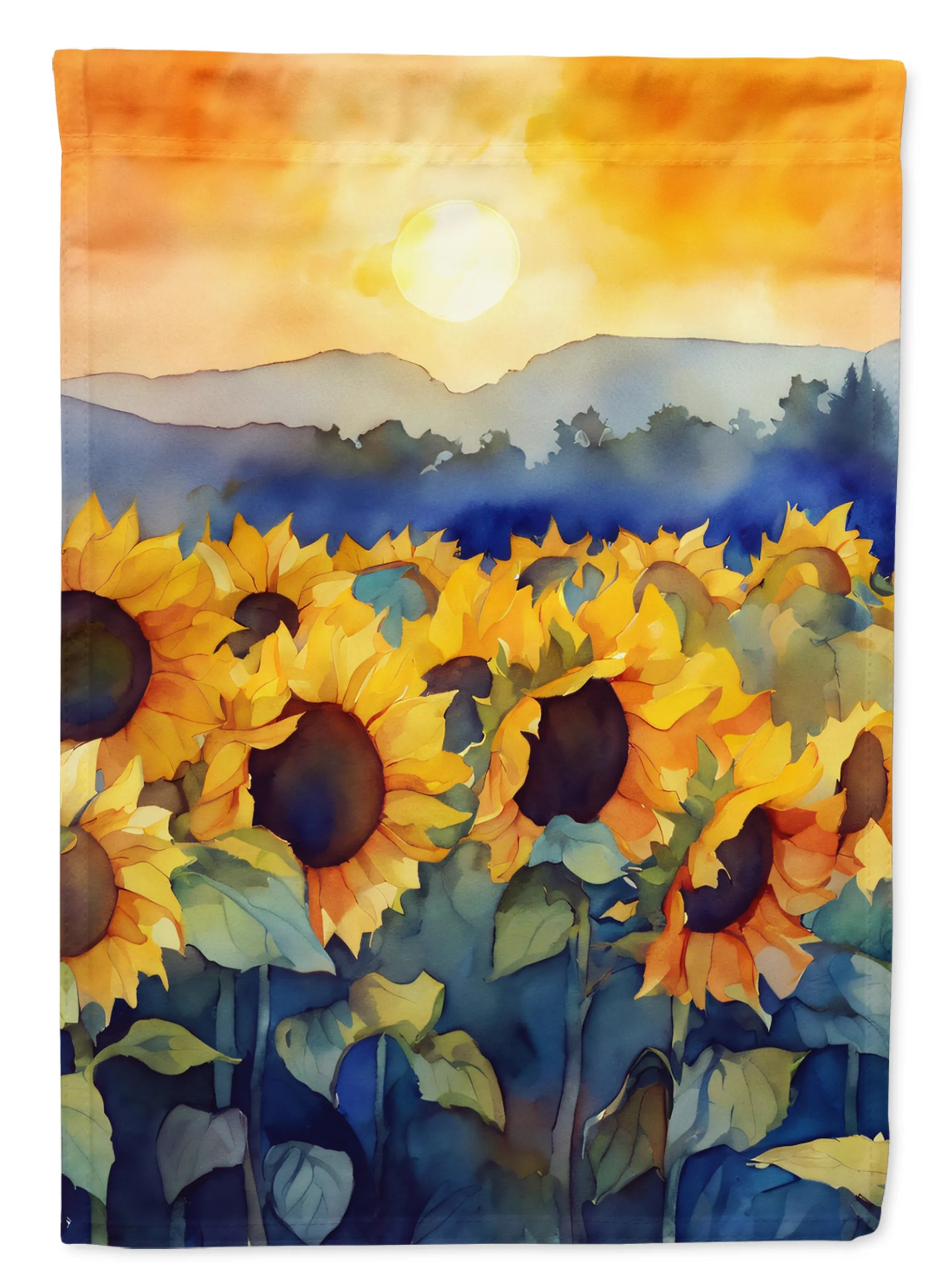 Flowers in Watercolor Decorative Flag - Pack Of: 1 | Collection name: Flowers in watercolor