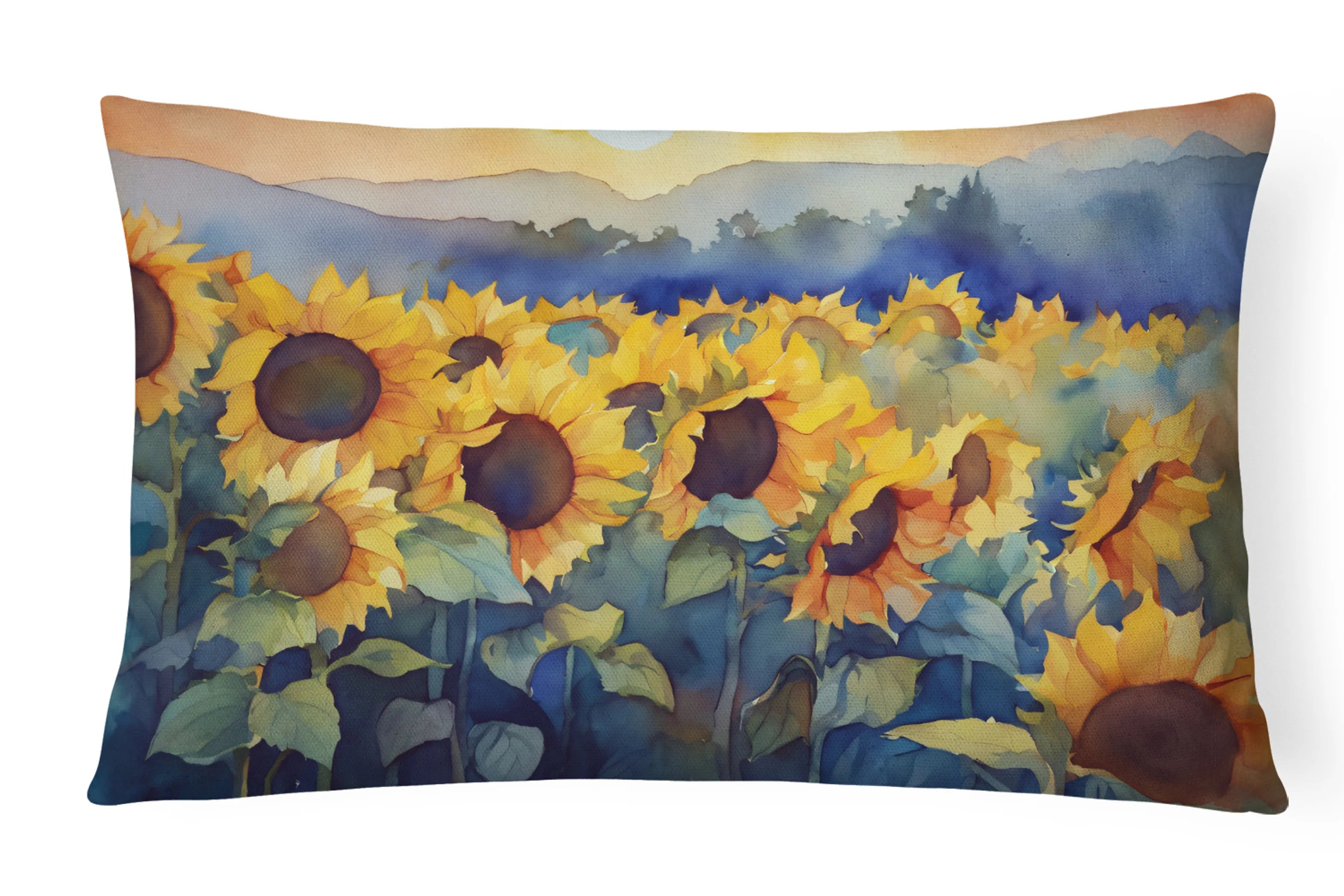 Flowers in Watercolor Throw Pillow - Pack Of: 1 | Collection name: Flowers in watercolor