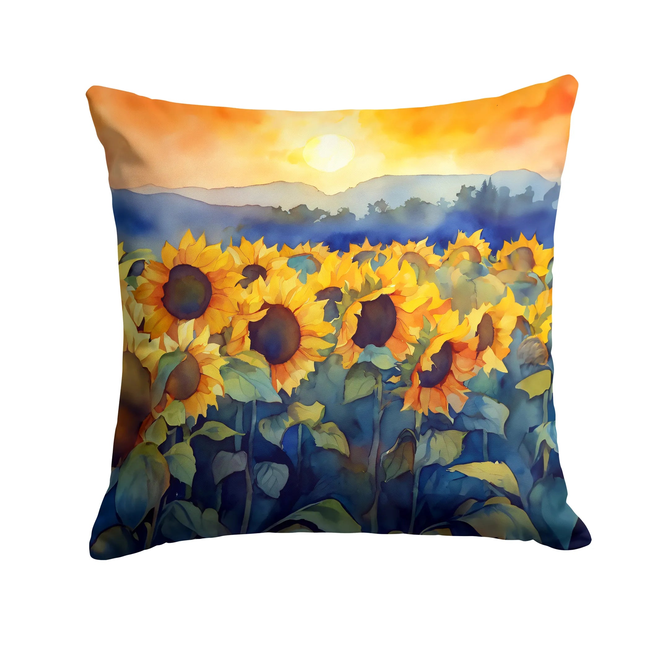 Flowers in Watercolor Throw Pillow - Pack Of: 1 | Collection name: Flowers in watercolor
