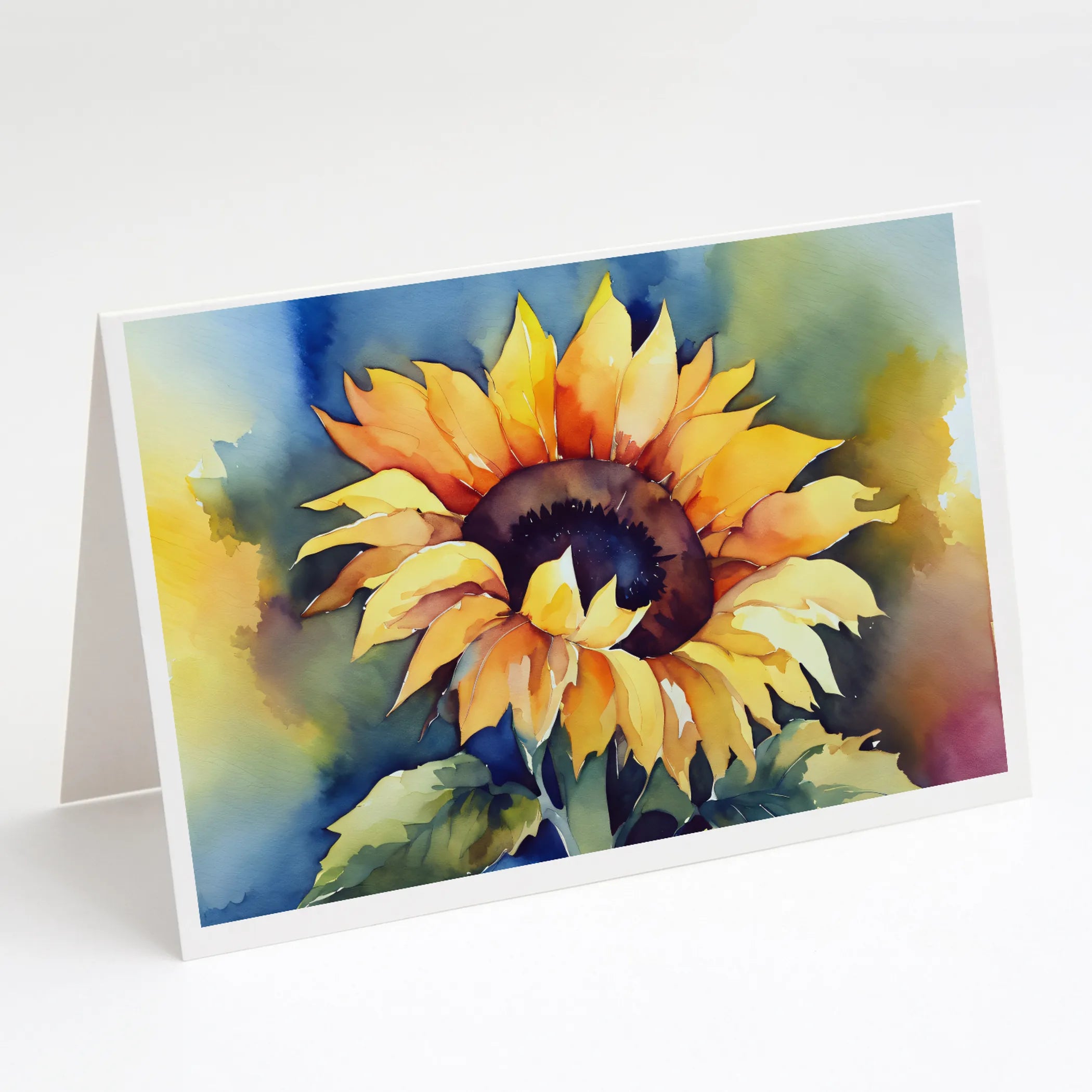 Flowers in Watercolor Greeting Cards  - Size: 5X7 | Pack Of: 1 | Collection name: Flowers in watercolor