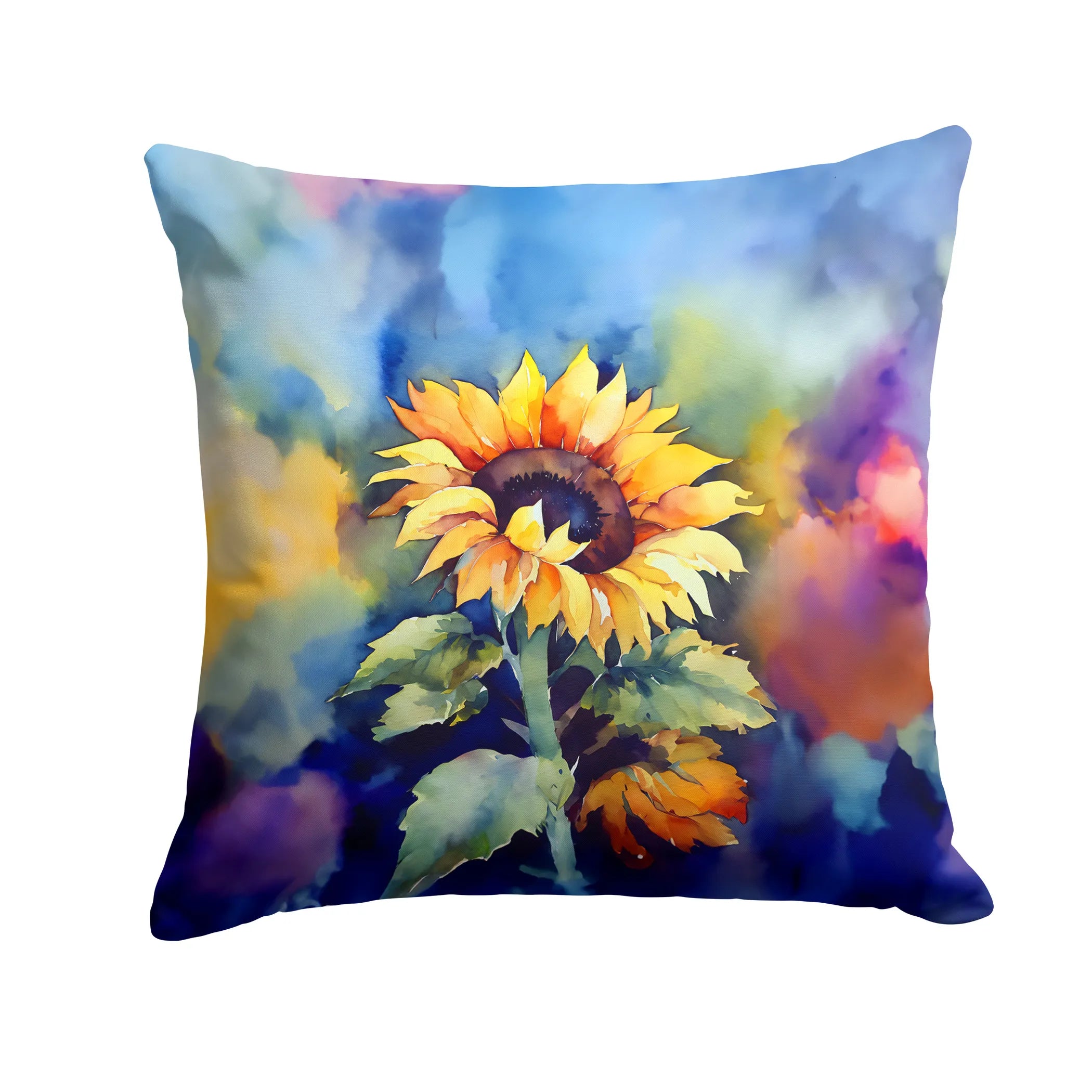 Flowers in Watercolor Throw Pillow - Pack Of: 1 | Collection name: Flowers in watercolor
