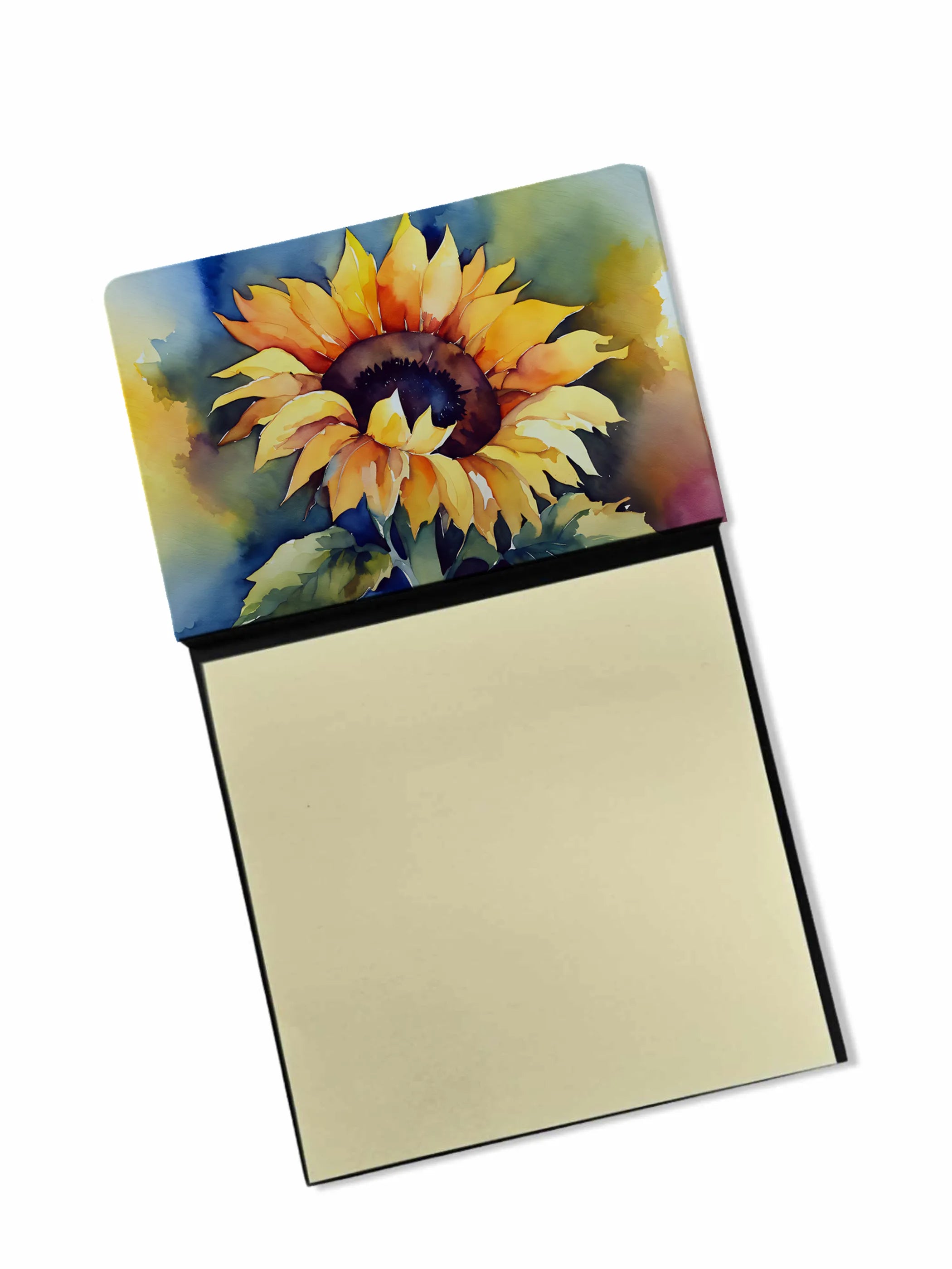 Flowers in Watercolor Sticky Note Holder - Pack Of: 1 | Collection name: Flowers in watercolor