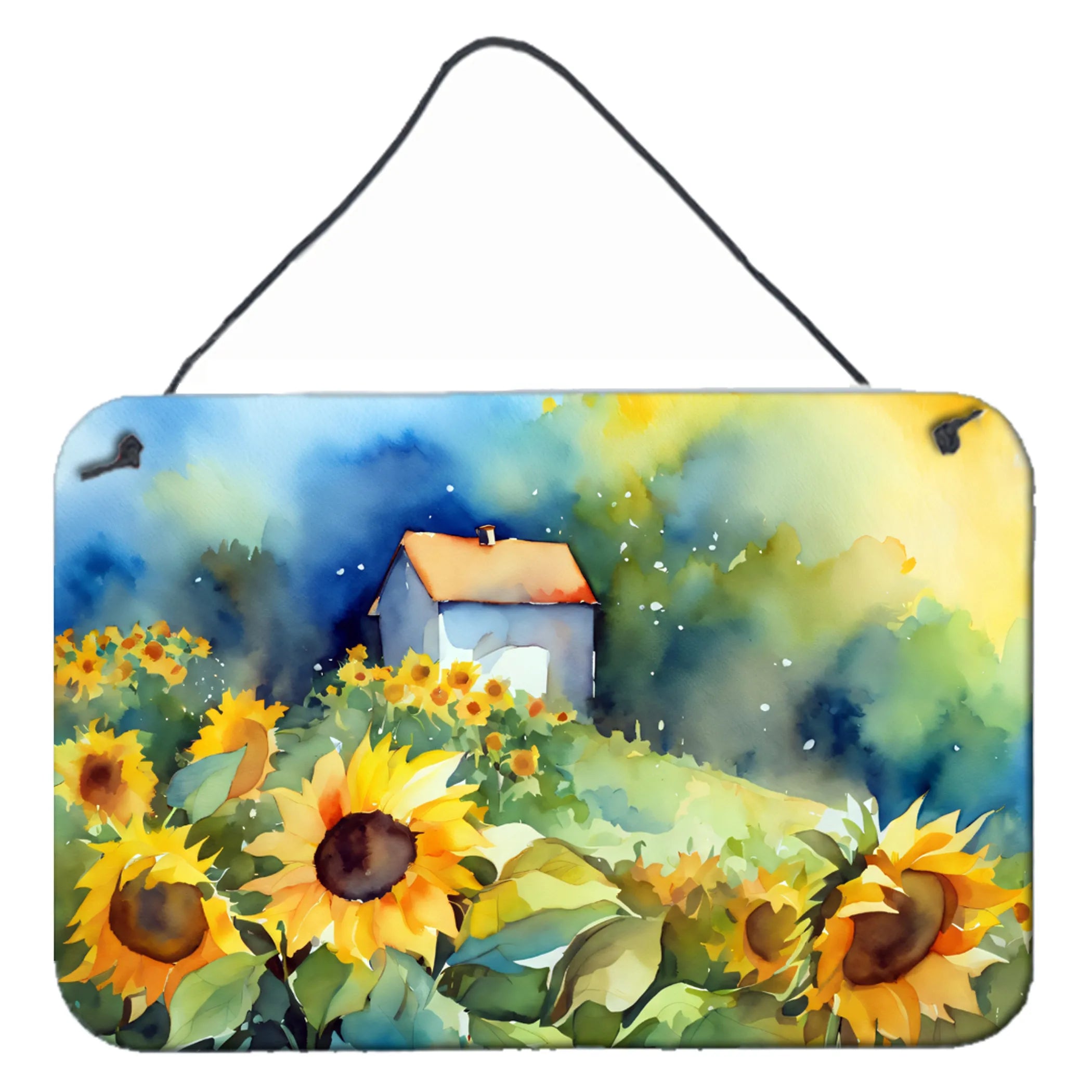 Flowers in Watercolor Wall or Door Hanging Prints - Size: 8HX12W | Pack Of: 1 | Collection name: Flowers in watercolor