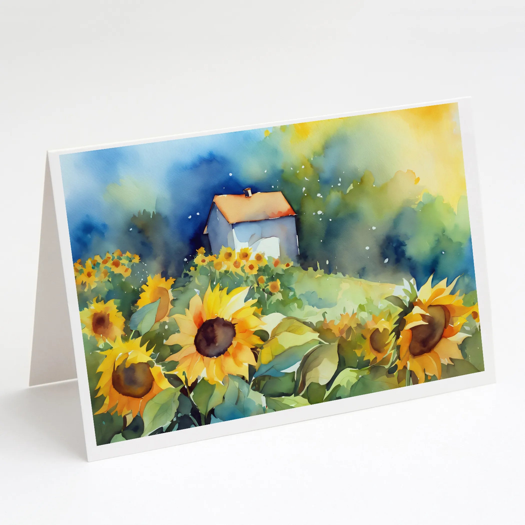 Flowers in Watercolor Greeting Cards  - Size: 5X7 | Pack Of: 1 | Collection name: Flowers in watercolor