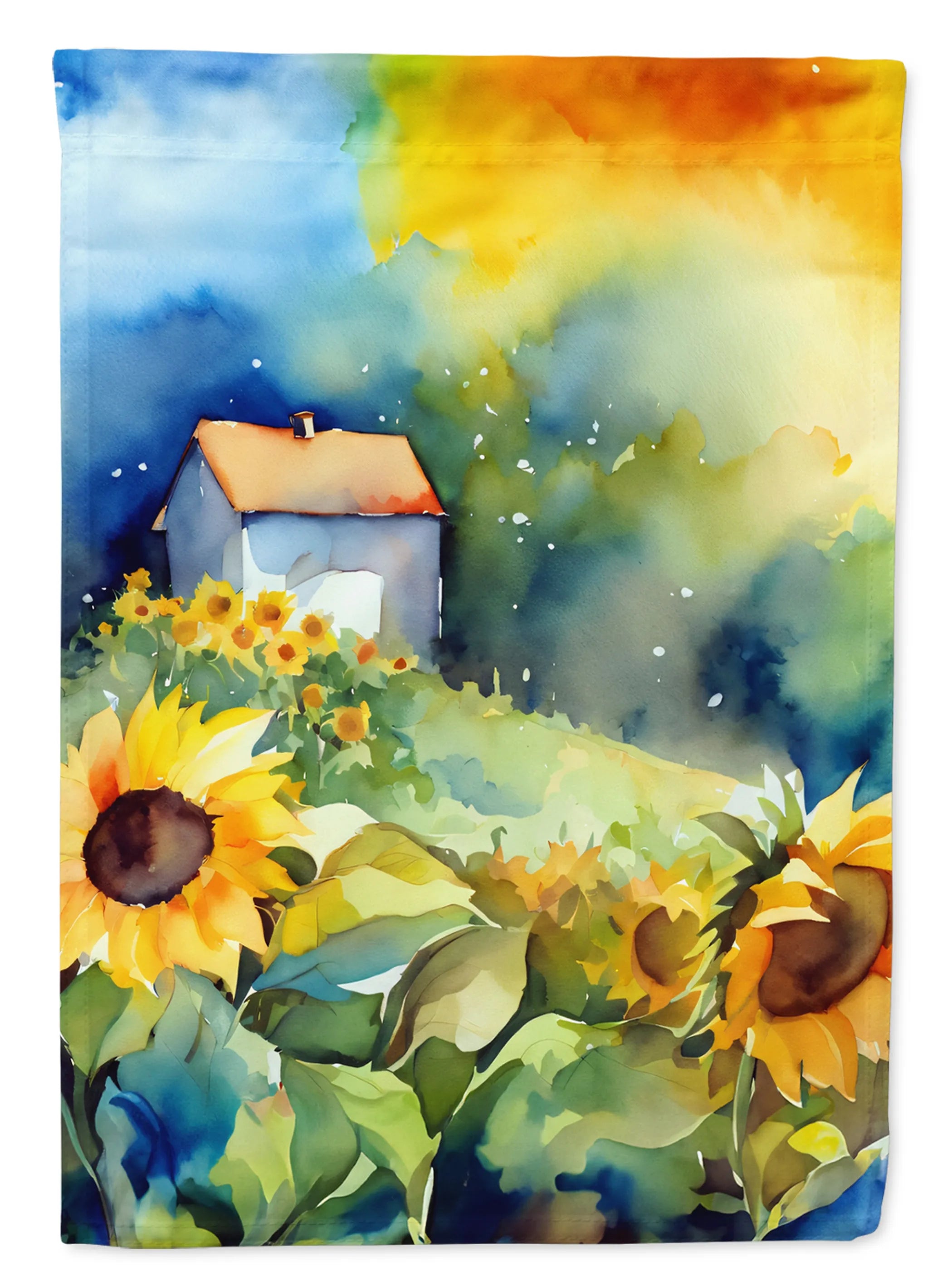 Flowers in Watercolor Decorative Flag - Pack Of: 1 | Collection name: Flowers in watercolor