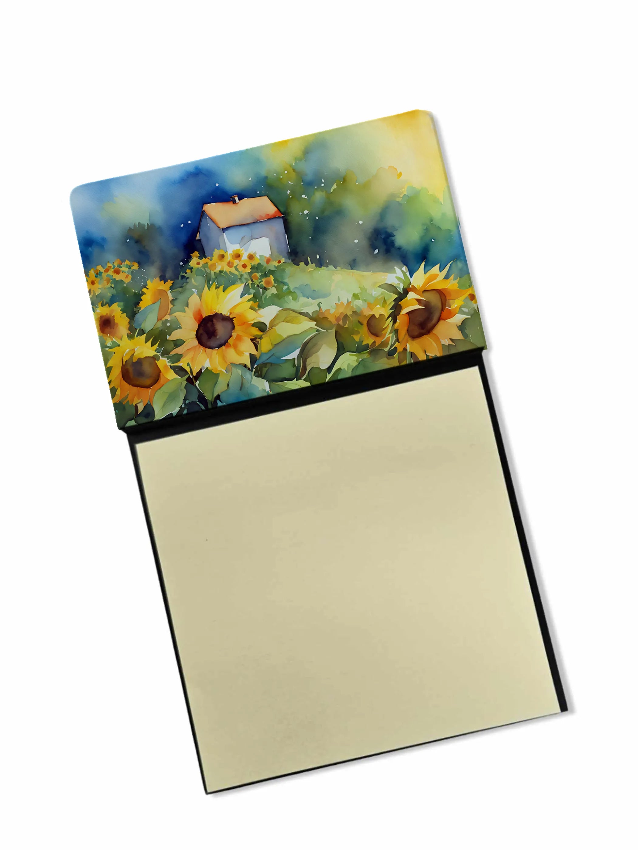 Flowers in Watercolor Sticky Note Holder - Pack Of: 1 | Collection name: Flowers in watercolor