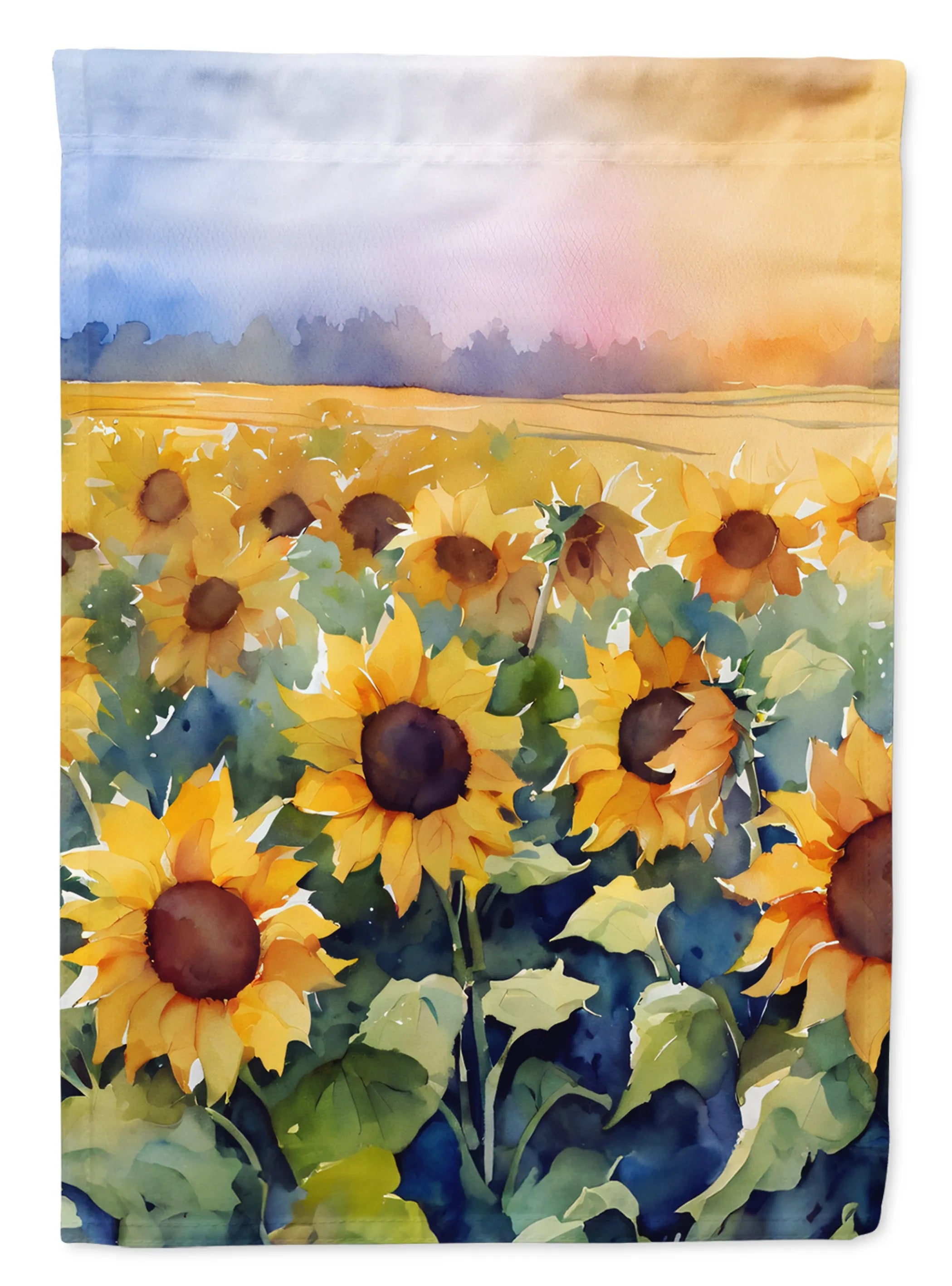 Flowers in Watercolor Decorative Flag - Pack Of: 1 | Collection name: Flowers in watercolor