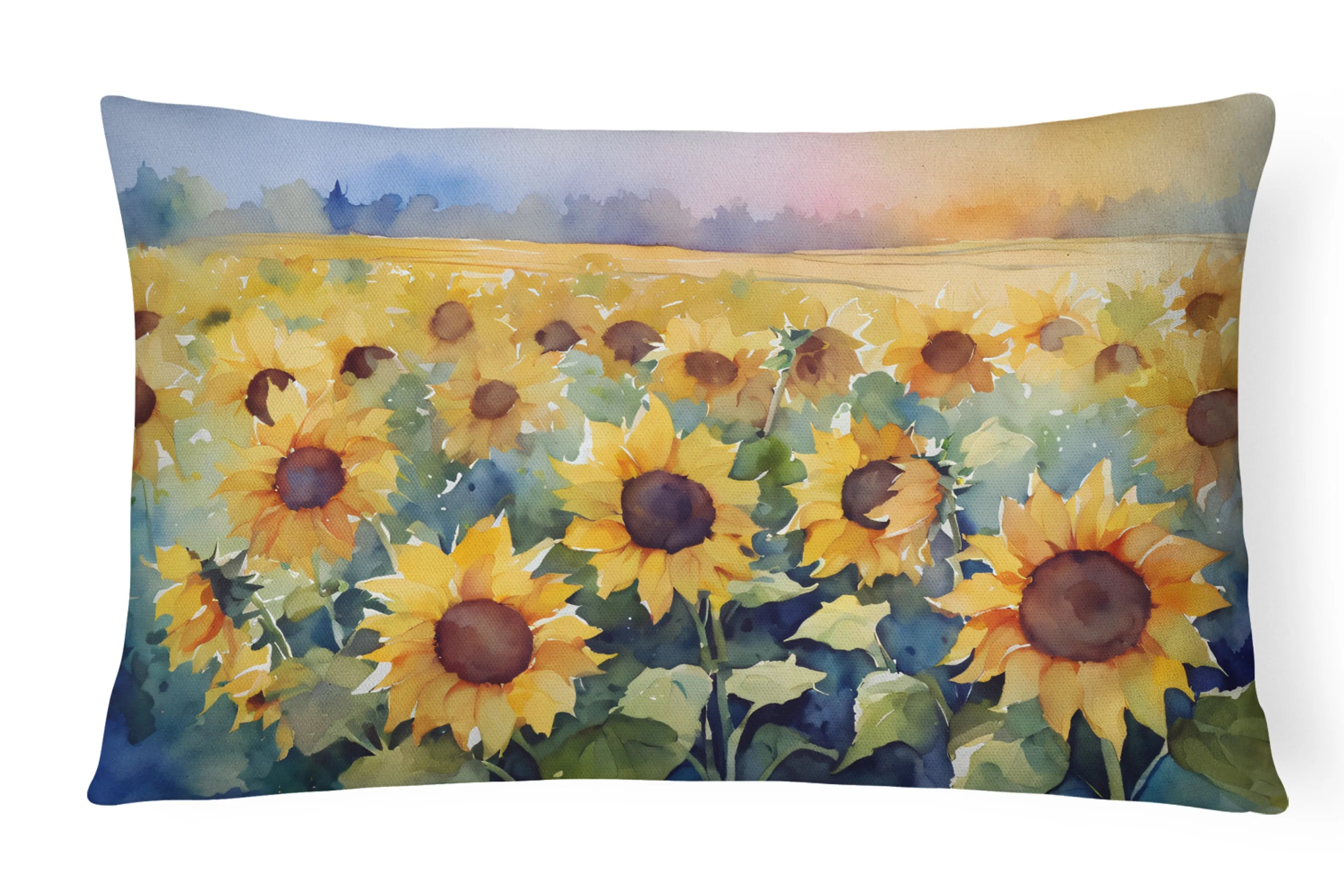 Flowers in Watercolor Throw Pillow - Pack Of: 1 | Collection name: Flowers in watercolor