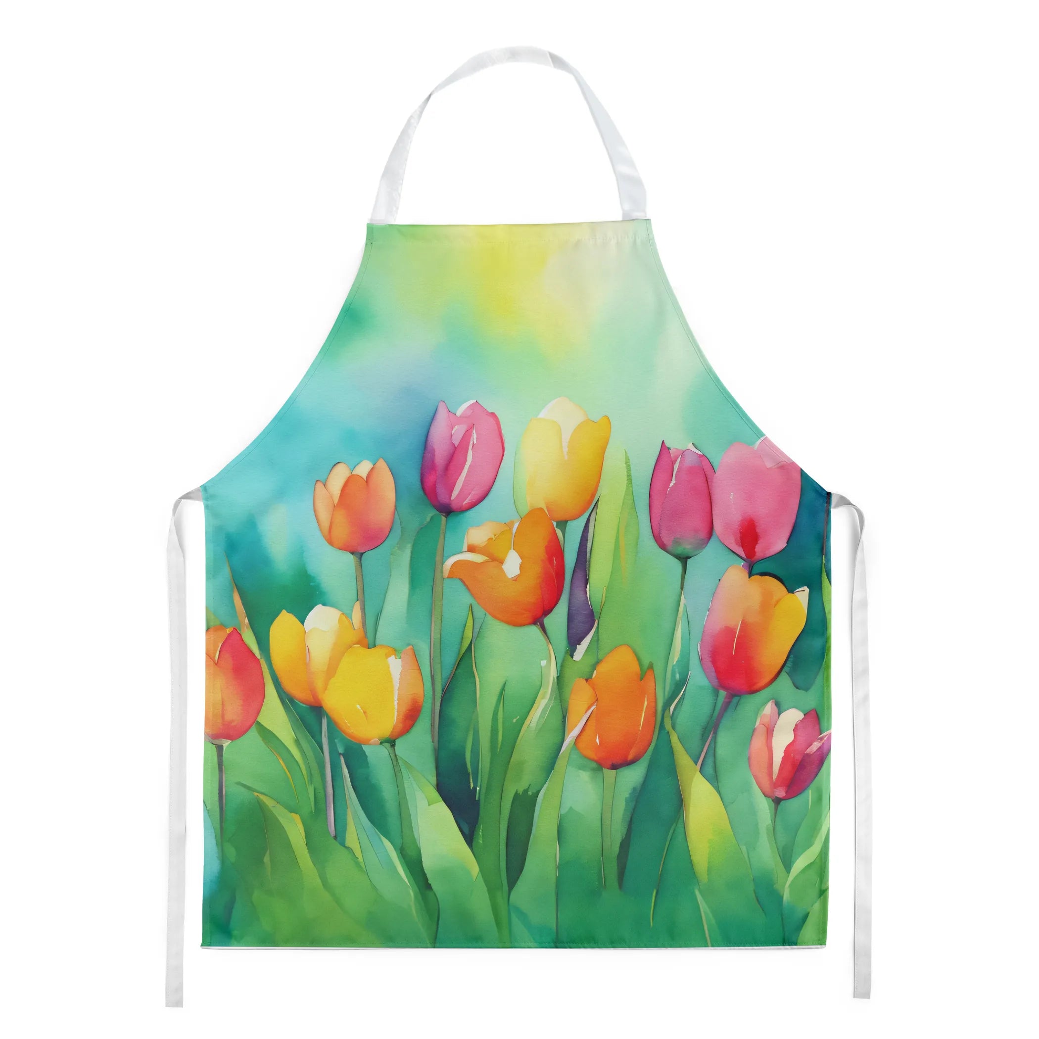 Flowers in Watercolor Apron - Size: LARGE | Pack Of: 1 | Collection name: Flowers in watercolor