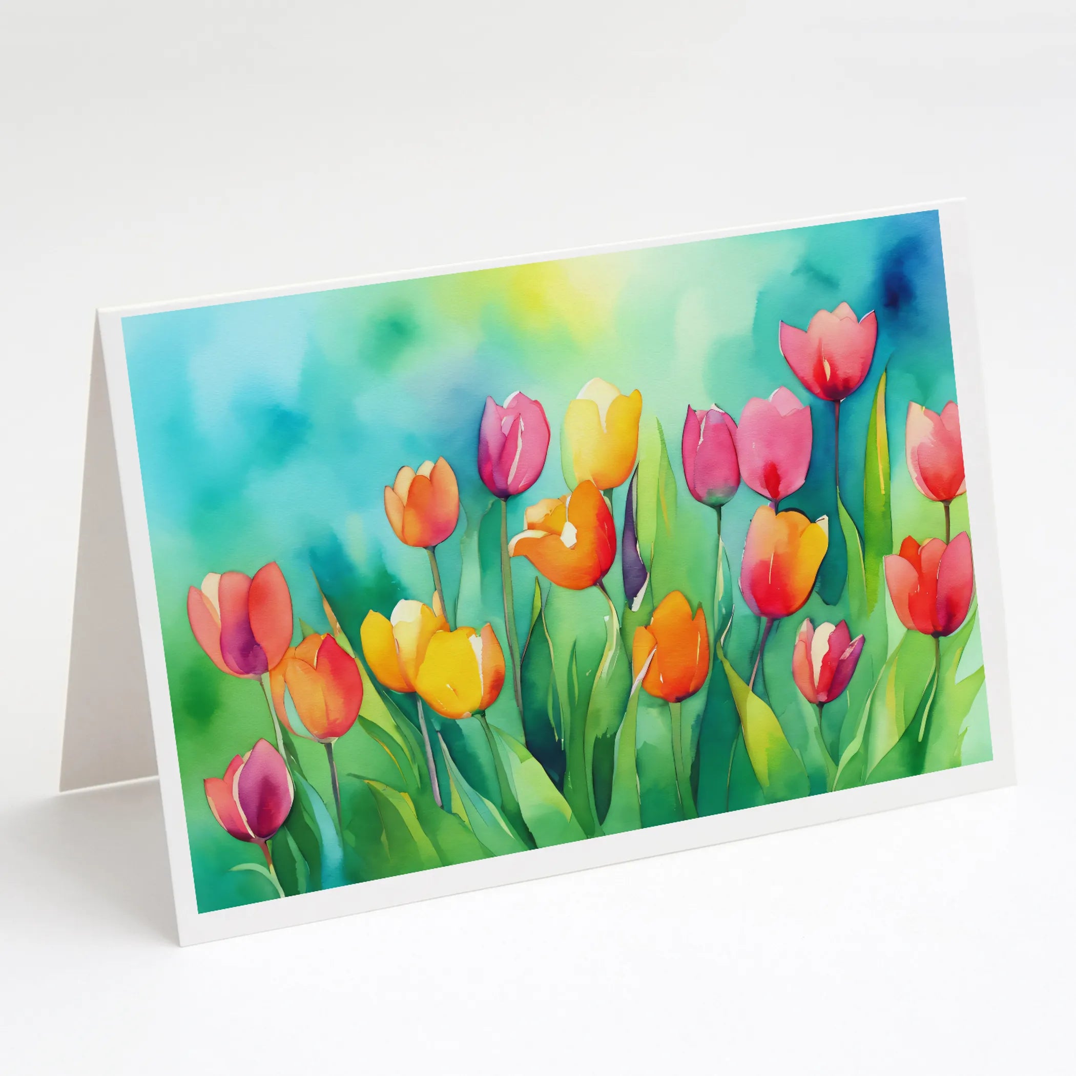 Flowers in Watercolor Greeting Cards  - Size: 5X7 | Pack Of: 1 | Collection name: Flowers in watercolor