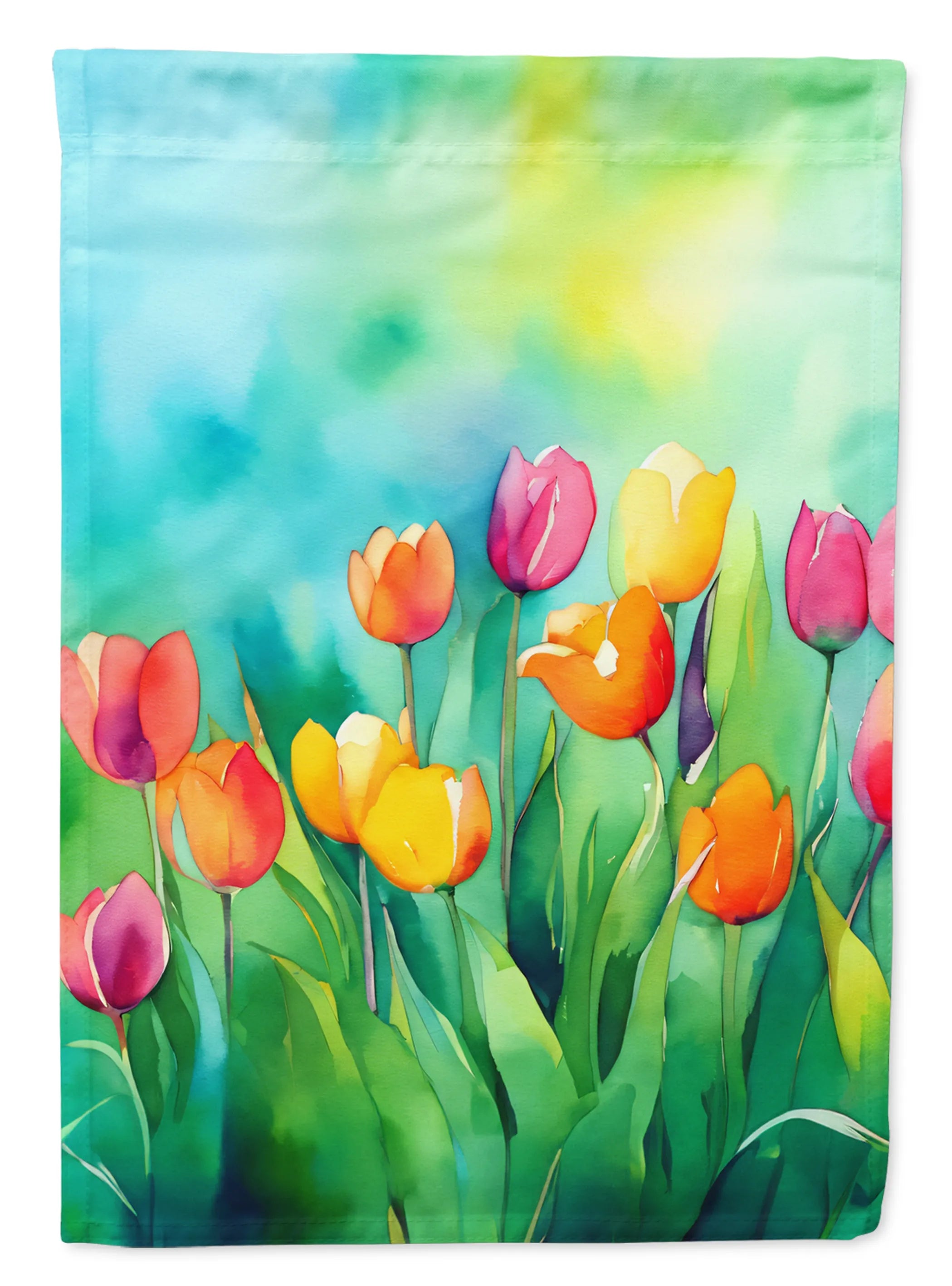 Flowers in Watercolor Decorative Flag - Pack Of: 1 | Collection name: Flowers in watercolor
