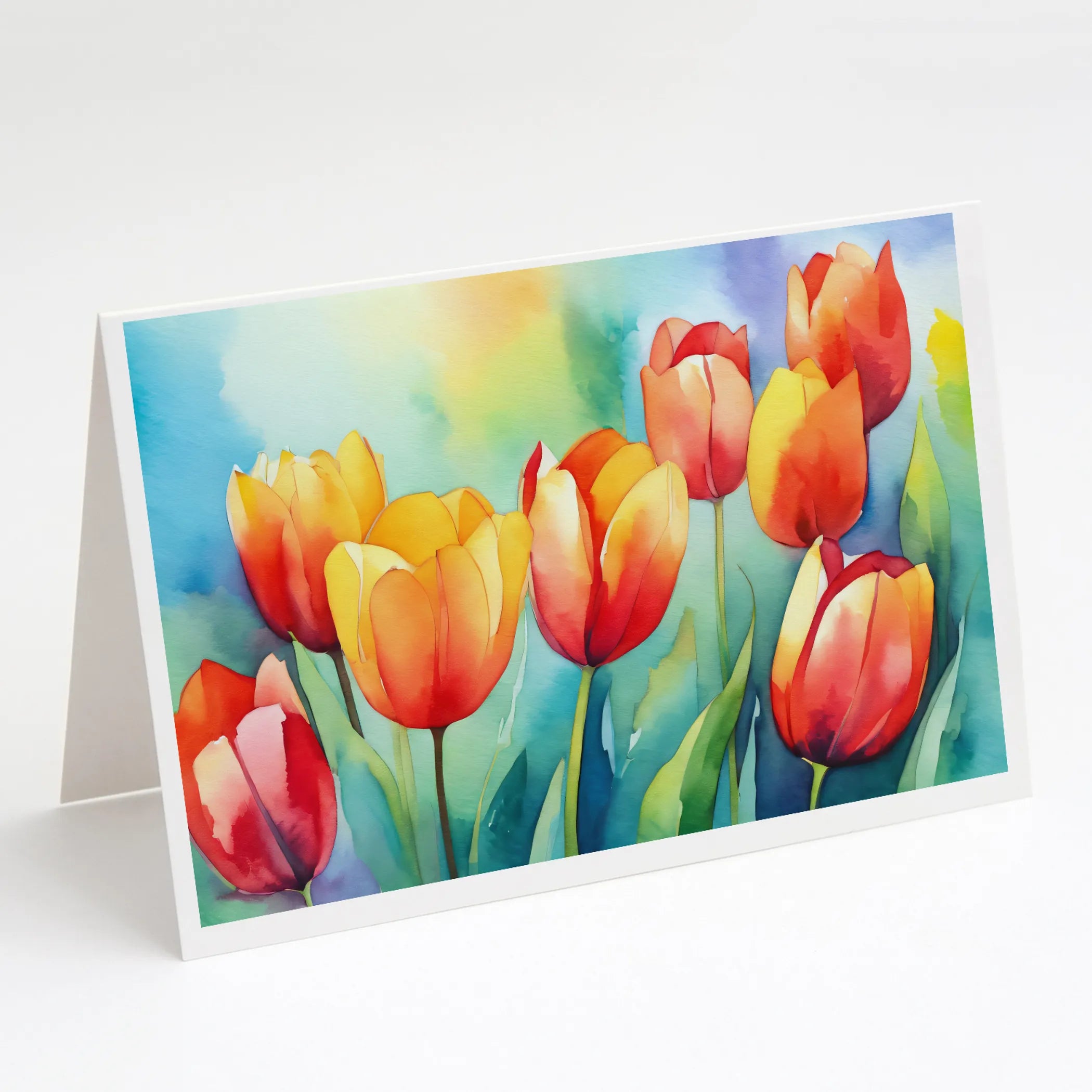 Flowers in Watercolor Greeting Cards  - Size: 5X7 | Pack Of: 1 | Collection name: Flowers in watercolor