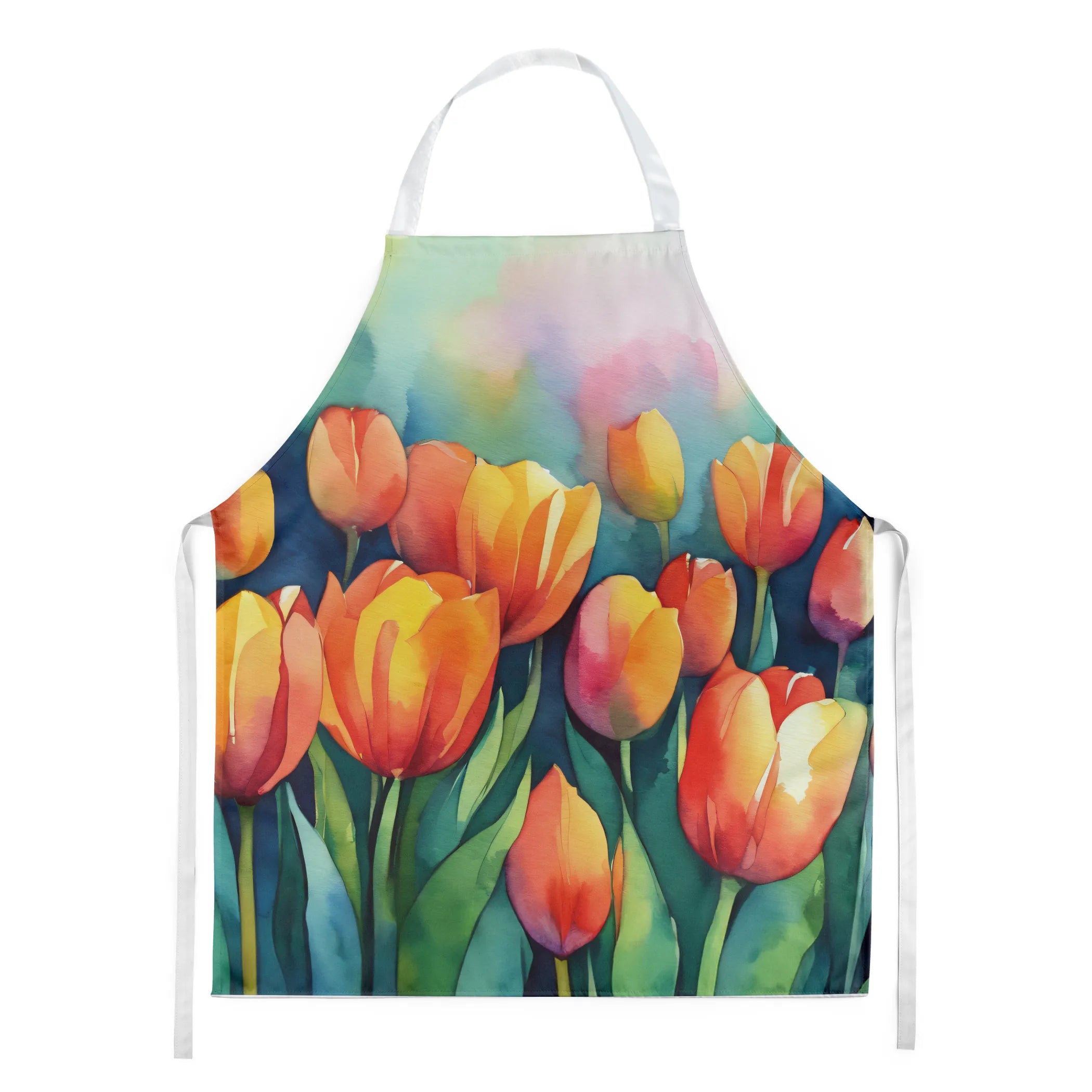 Flowers in Watercolor Apron - Size: LARGE | Pack Of: 1 | Collection name: Flowers in watercolor