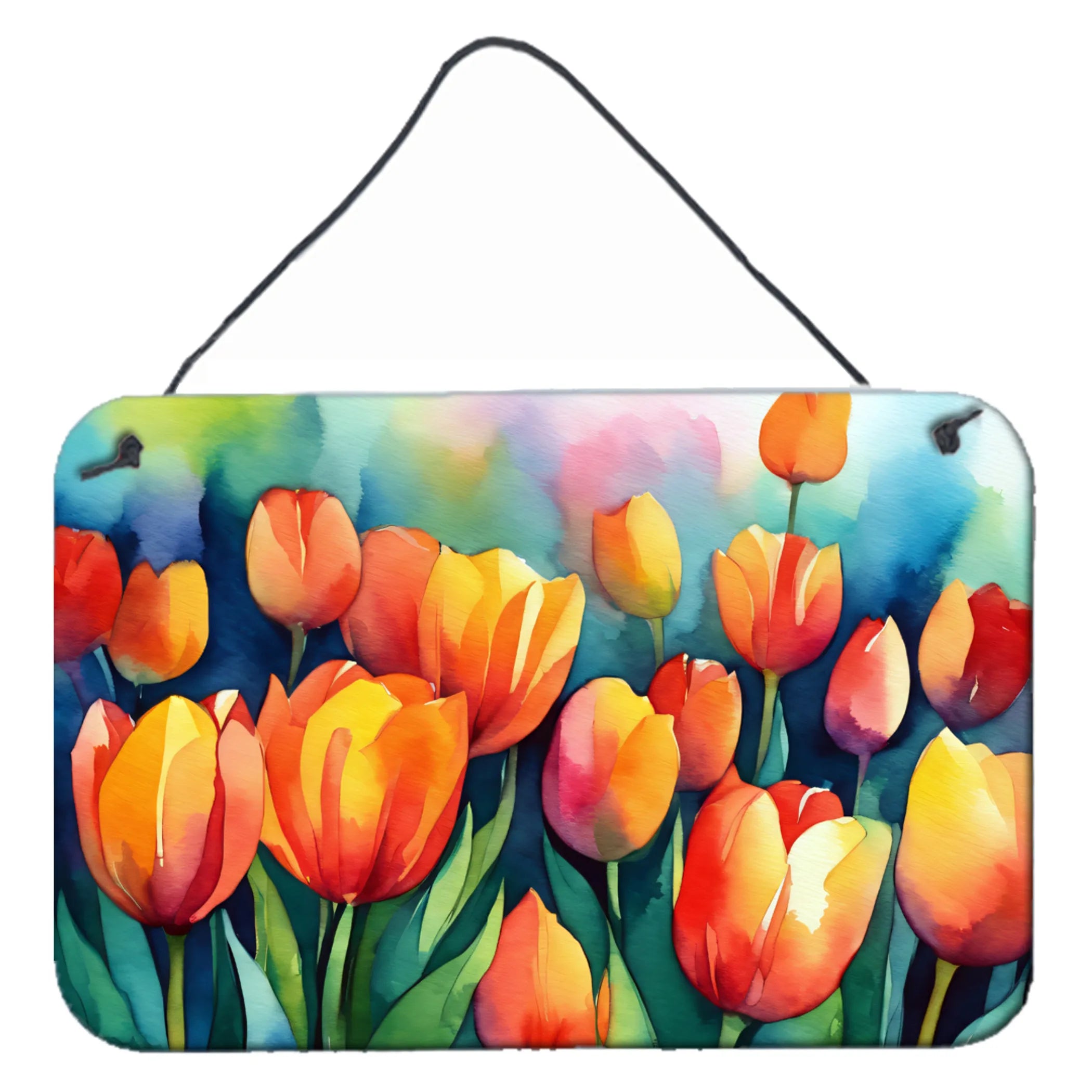 Flowers in Watercolor Wall or Door Hanging Prints - Size: 8HX12W | Pack Of: 1 | Collection name: Flowers in watercolor