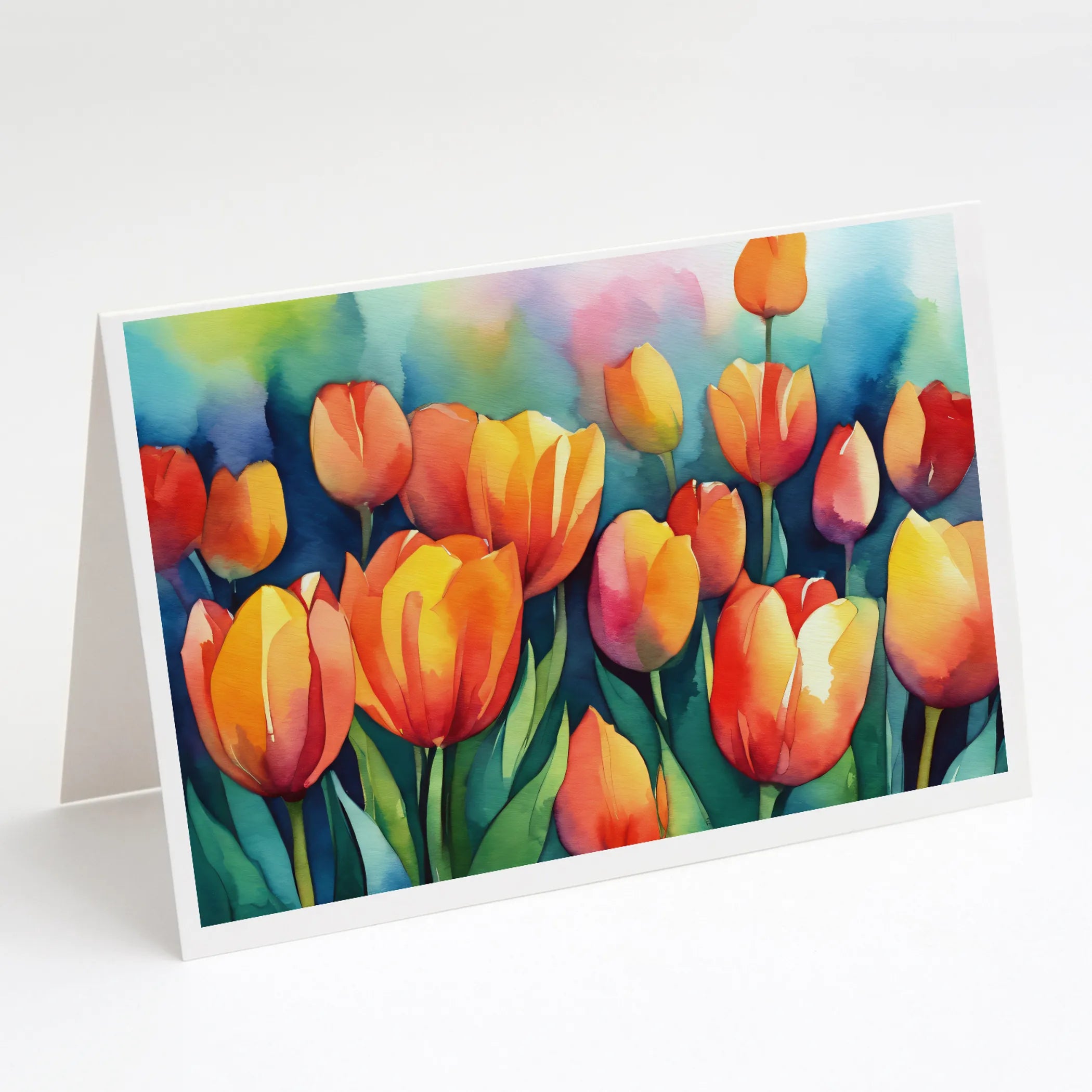 Flowers in Watercolor Greeting Cards  - Size: 5X7 | Pack Of: 1 | Collection name: Flowers in watercolor