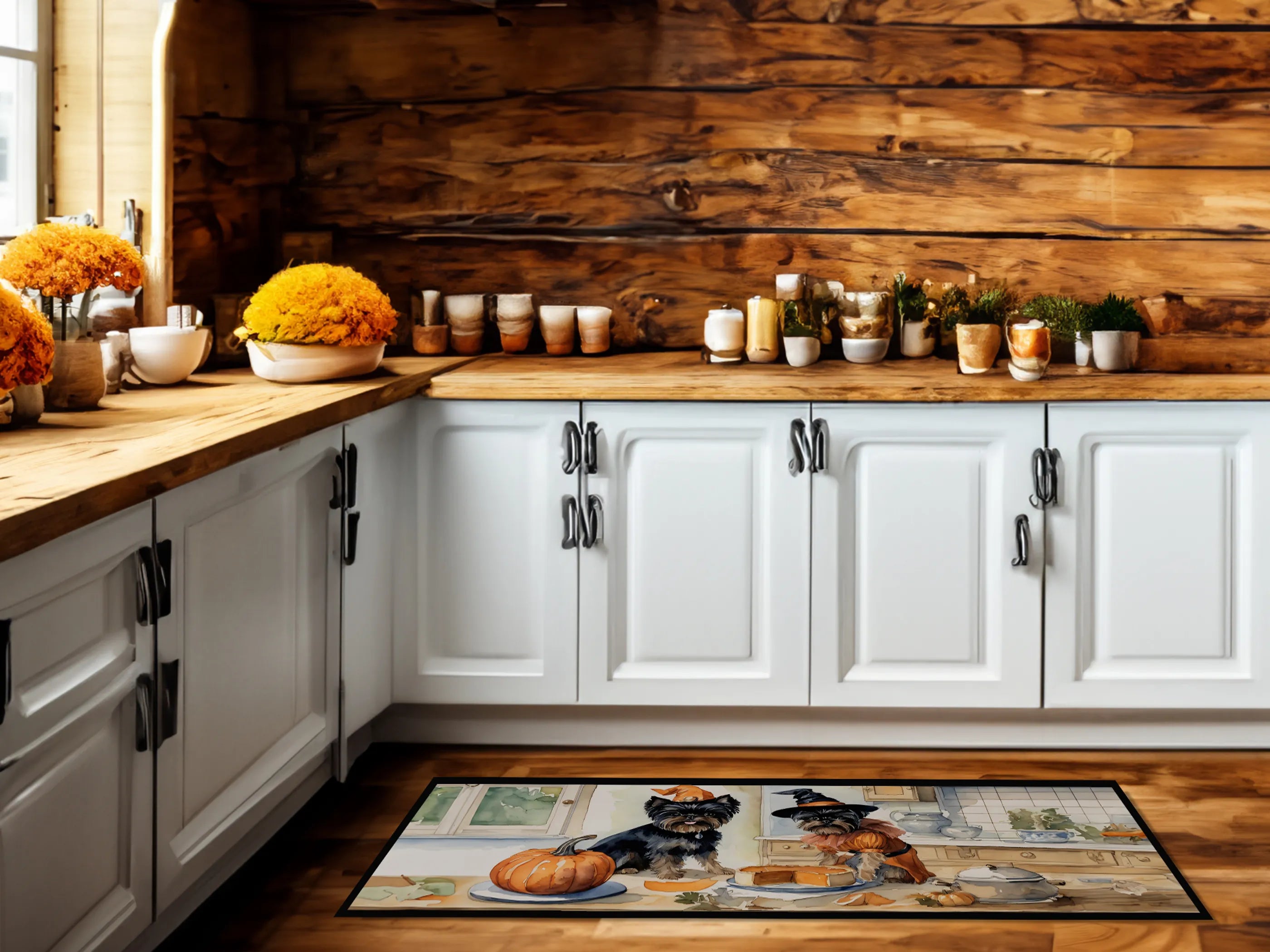 Fall Kitchen Pumpkin Pie Runner Mat 28x58 - Size: 28HX58W | Pack Of: 1 | Collection name: Fall kitchen pumpkin pie