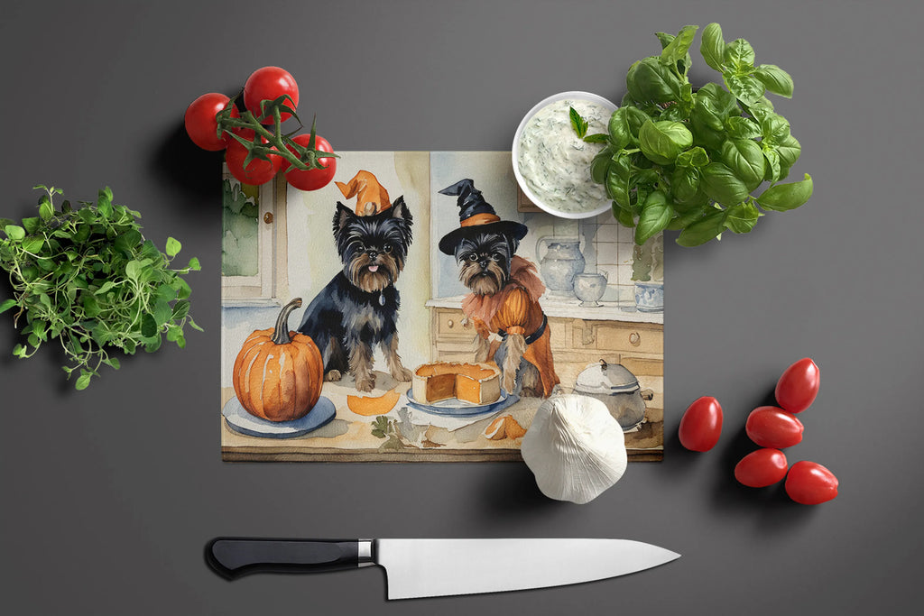 Fall Kitchen Pumpkin Pie Glass Cutting Board - Size: LARGE | Pack Of: 1 | Collection name: Fall kitchen pumpkin pie