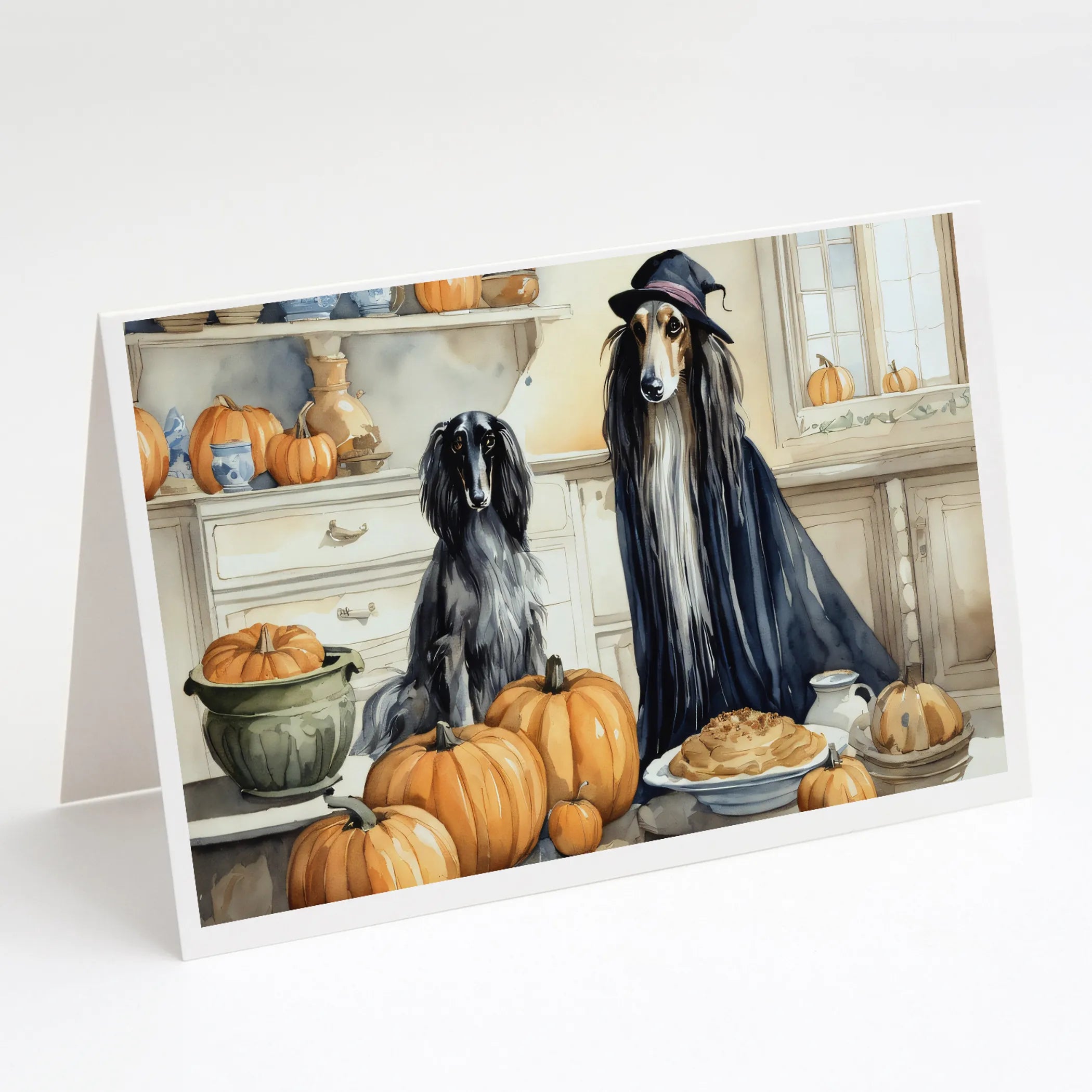 Fall Kitchen Pumpkin Pie Greeting Cards  - Size: 5X7 | Pack Of: 1 | Collection name: Fall kitchen pumpkin pie