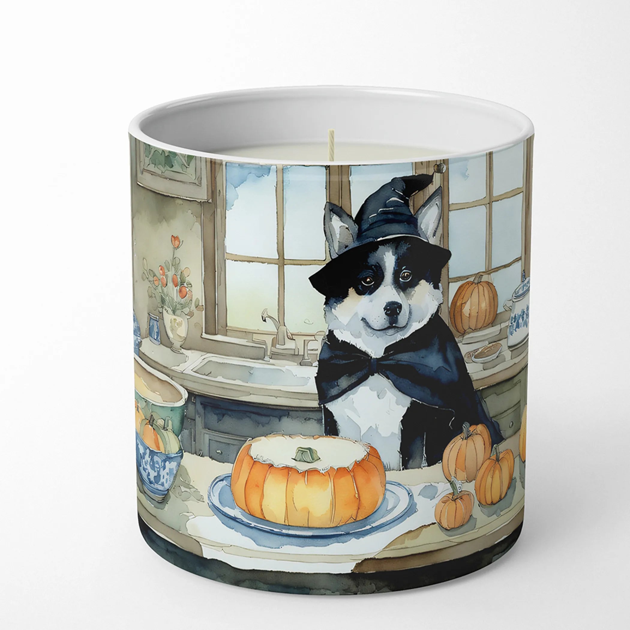 Fall Kitchen Pumpkin Pie Decorative Soy Candle - Size: 10 OZ | Pack Of: 1 | Collection name: Fall kitchen pumpkin pie