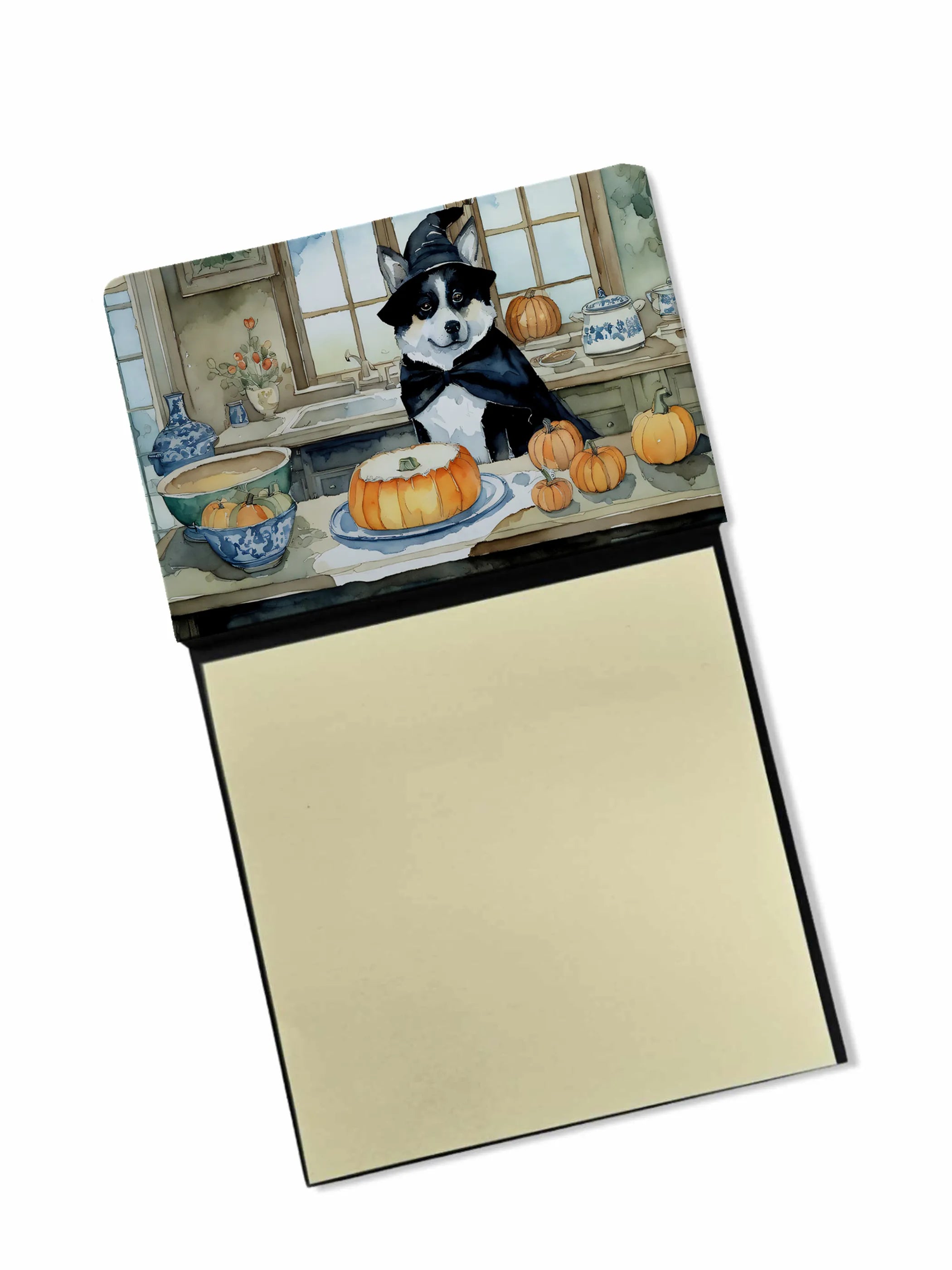 Fall Kitchen Pumpkin Pie Sticky Note Holder - Pack Of: 1 | Collection name: Fall kitchen pumpkin pie