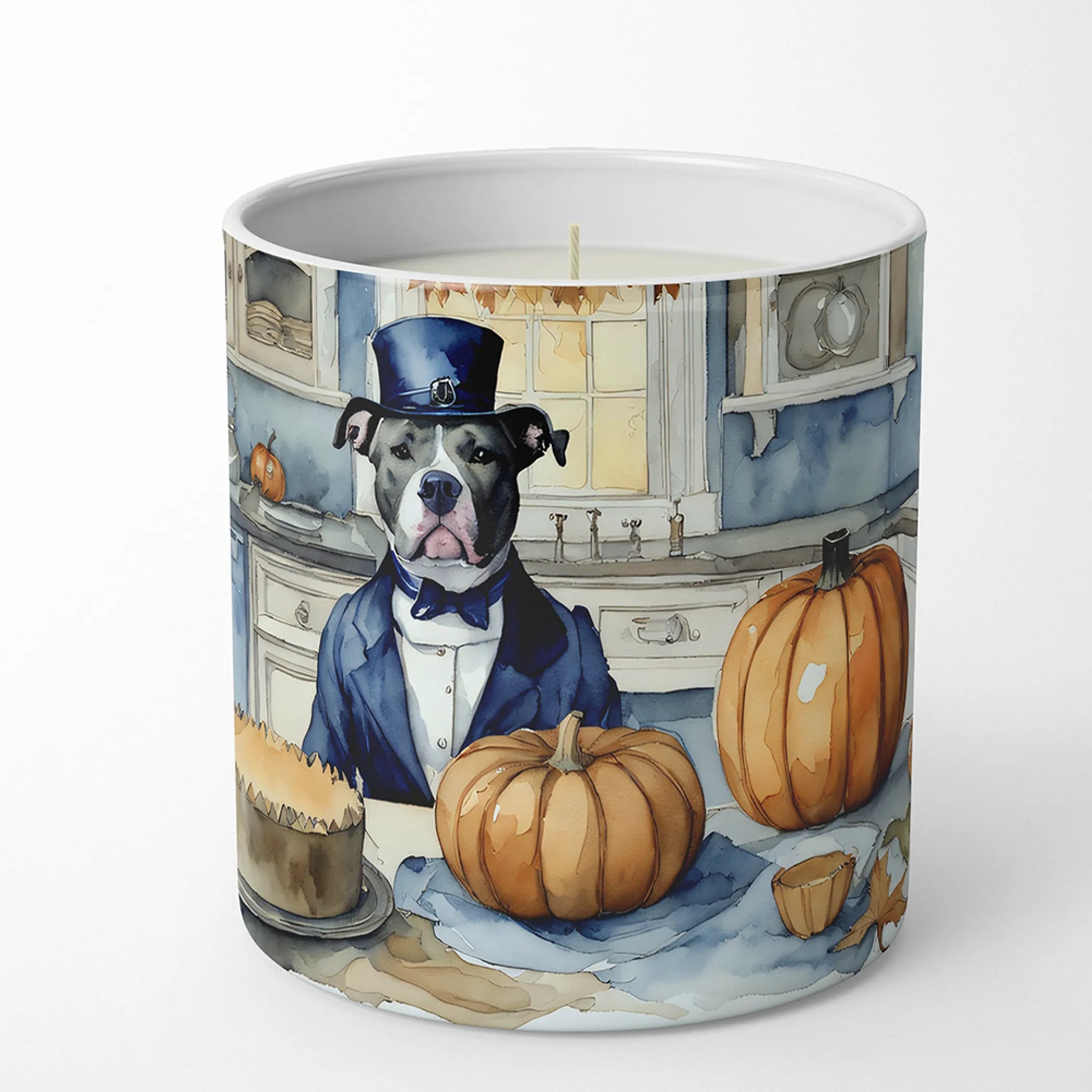 Fall Kitchen Pumpkin Pie Decorative Soy Candle - Size: 10 OZ | Pack Of: 1 | Collection name: Fall kitchen pumpkin pie