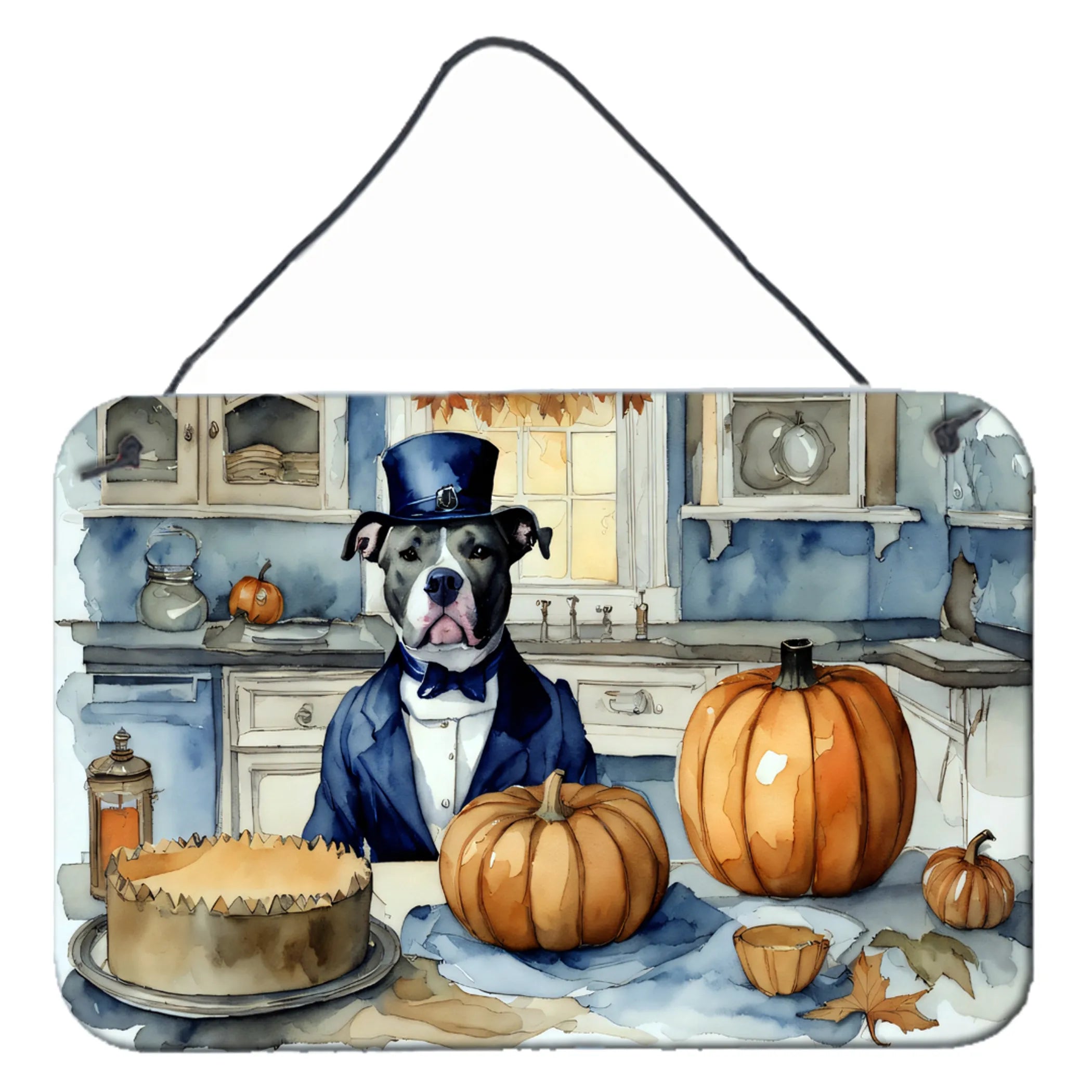 Fall Kitchen Pumpkin Pie Wall or Door Hanging Prints - Size: 8HX12W | Pack Of: 1 | Collection name: Fall kitchen pumpkin pie