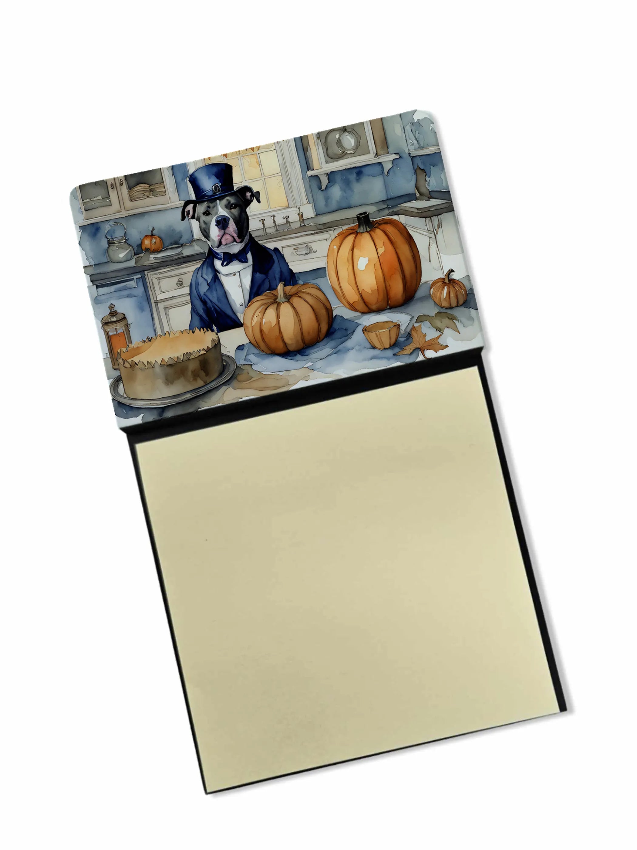 Fall Kitchen Pumpkin Pie Sticky Note Holder - Pack Of: 1 | Collection name: Fall kitchen pumpkin pie