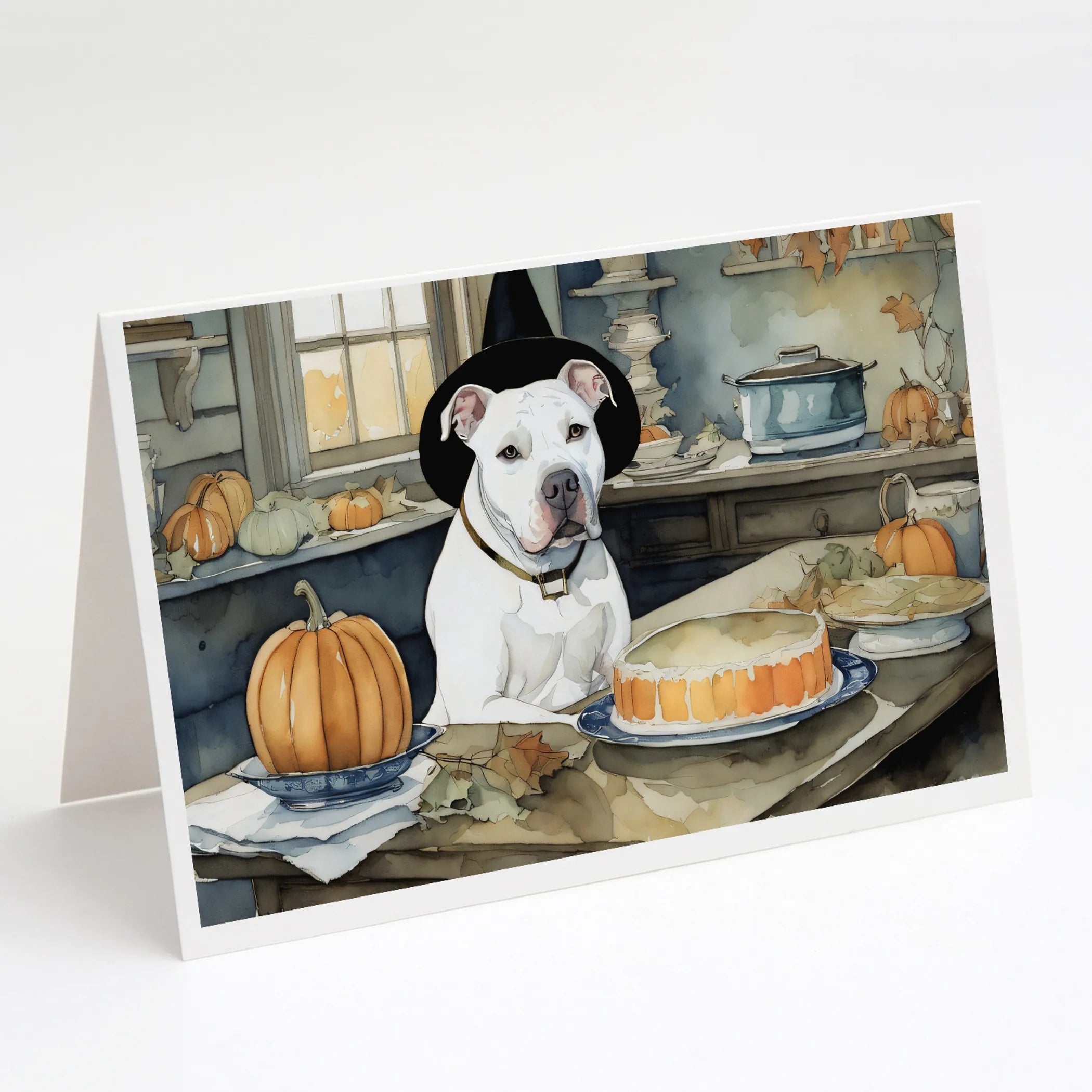 Fall Kitchen Pumpkin Pie Greeting Cards  - Size: 5X7 | Pack Of: 1 | Collection name: Fall kitchen pumpkin pie