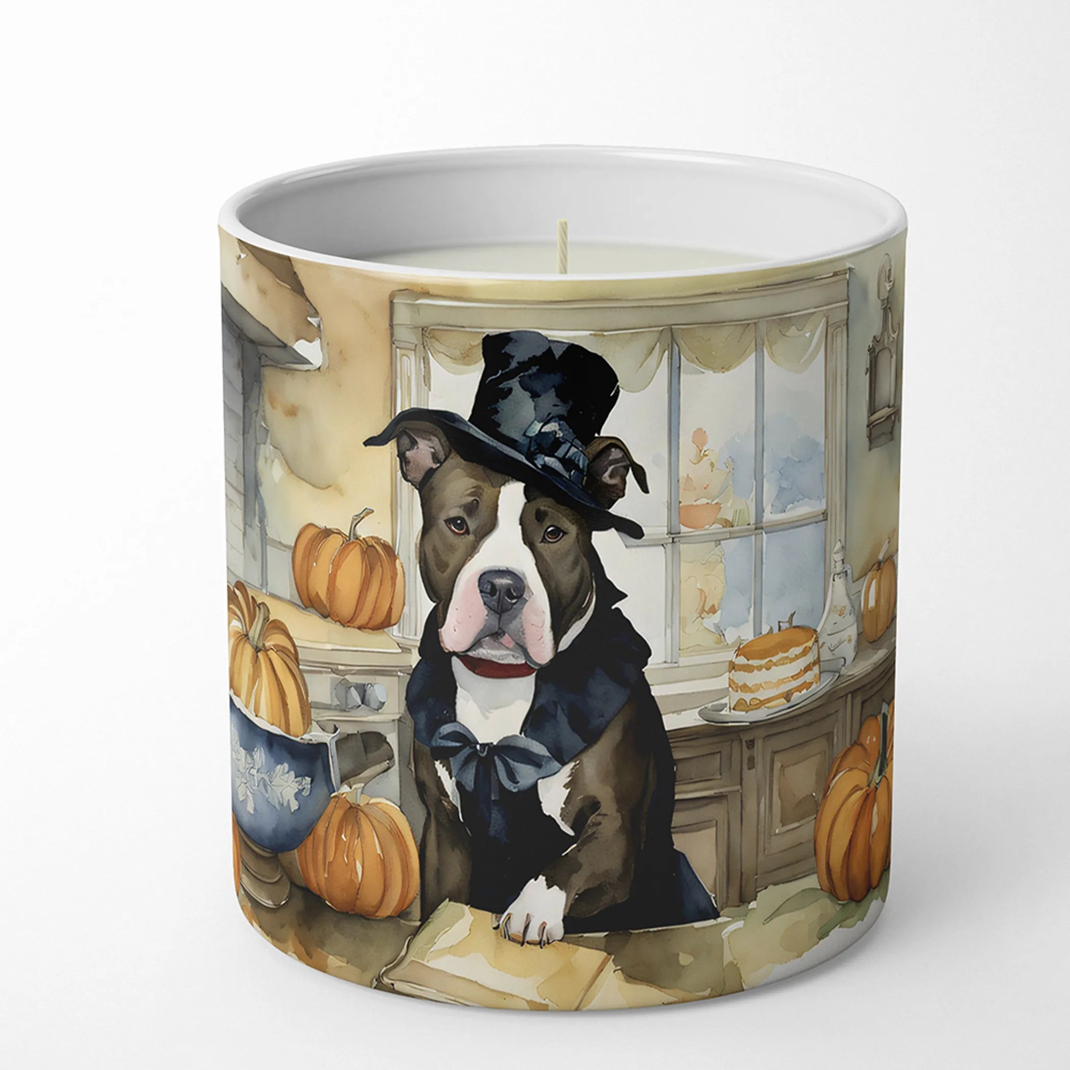 Fall Kitchen Pumpkin Pie Decorative Soy Candle - Size: 10 OZ | Pack Of: 1 | Collection name: Fall kitchen pumpkin pie