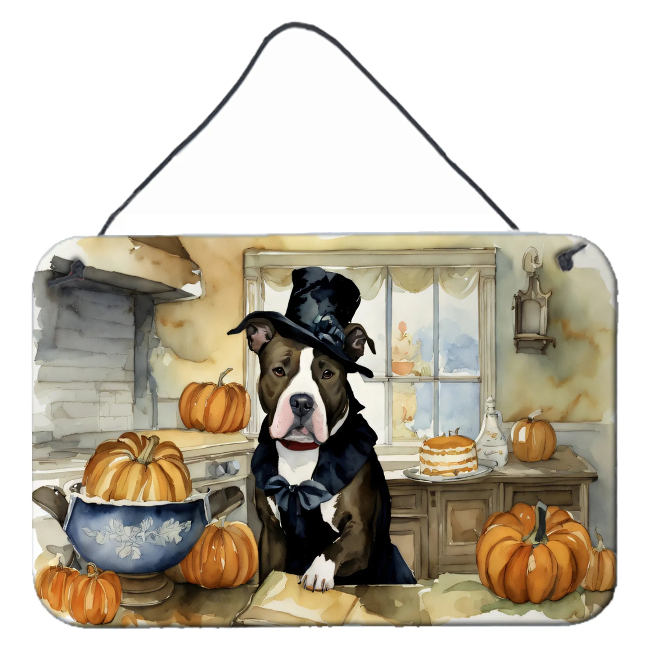 Fall Kitchen Pumpkin Pie Wall or Door Hanging Prints - Size: 8HX12W | Pack Of: 1 | Collection name: Fall kitchen pumpkin pie