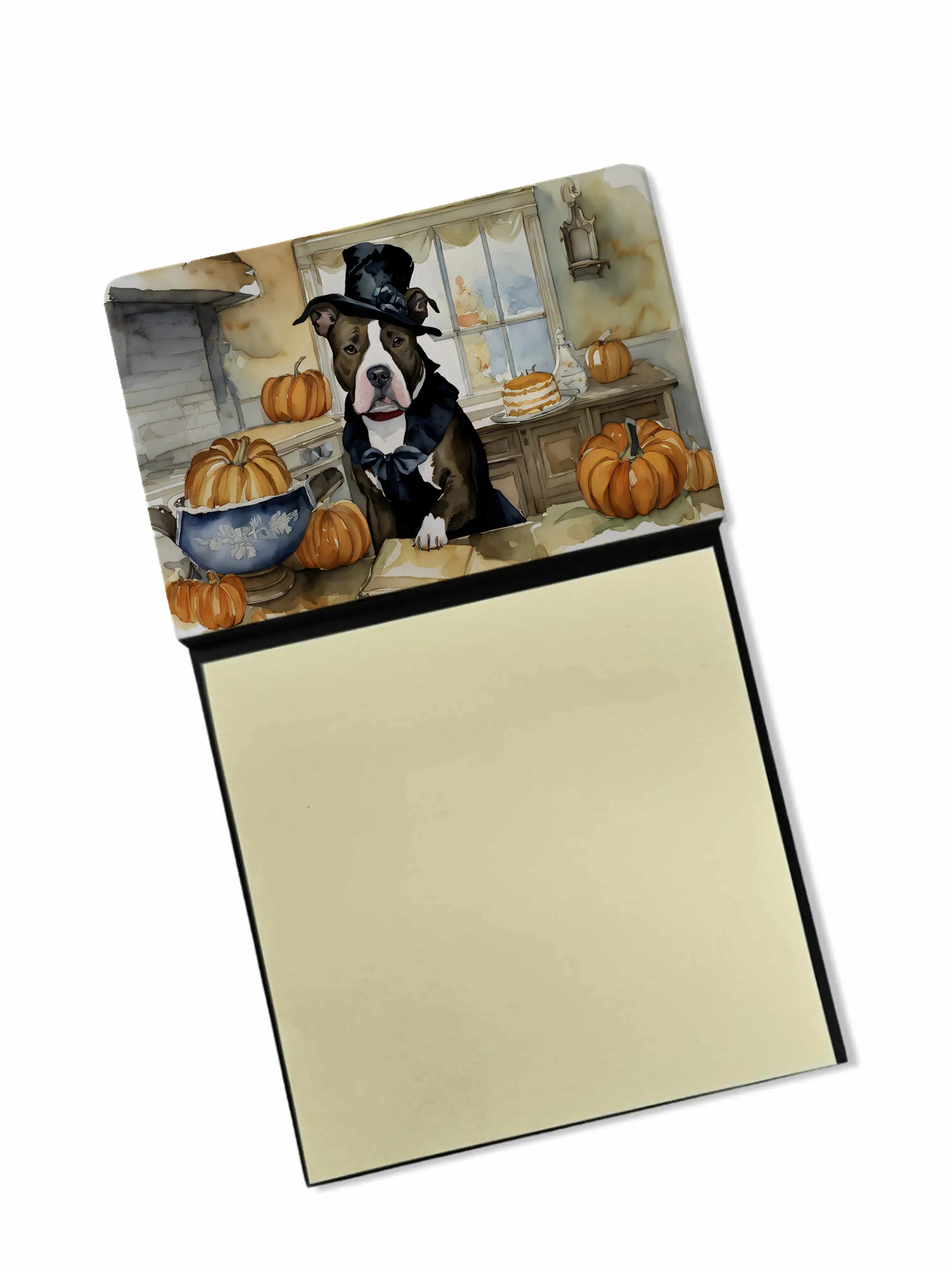 Fall Kitchen Pumpkin Pie Sticky Note Holder - Pack Of: 1 | Collection name: Fall kitchen pumpkin pie