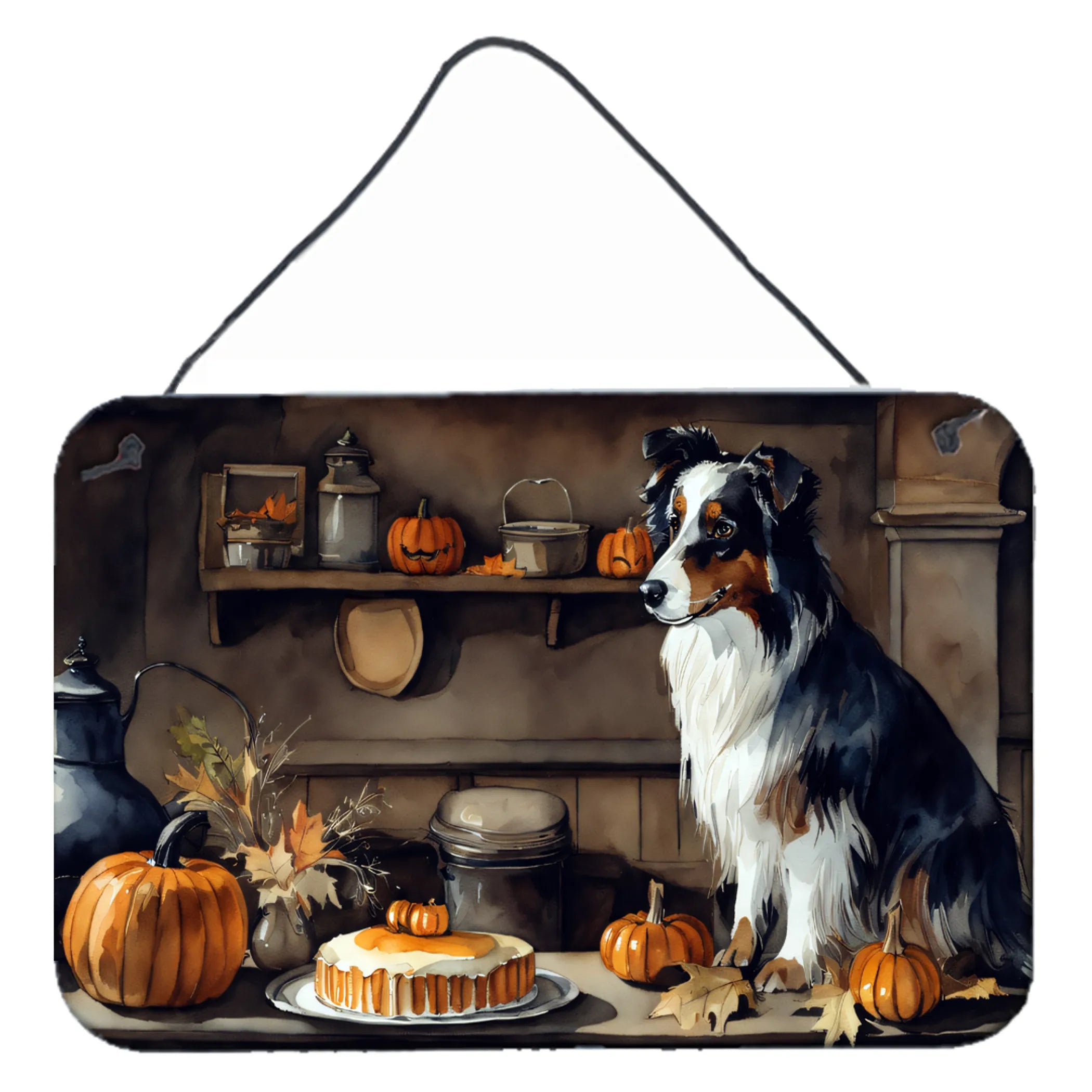 Fall Kitchen Pumpkin Pie Wall or Door Hanging Prints - Size: 8HX12W | Pack Of: 1 | Collection name: Fall kitchen pumpkin pie