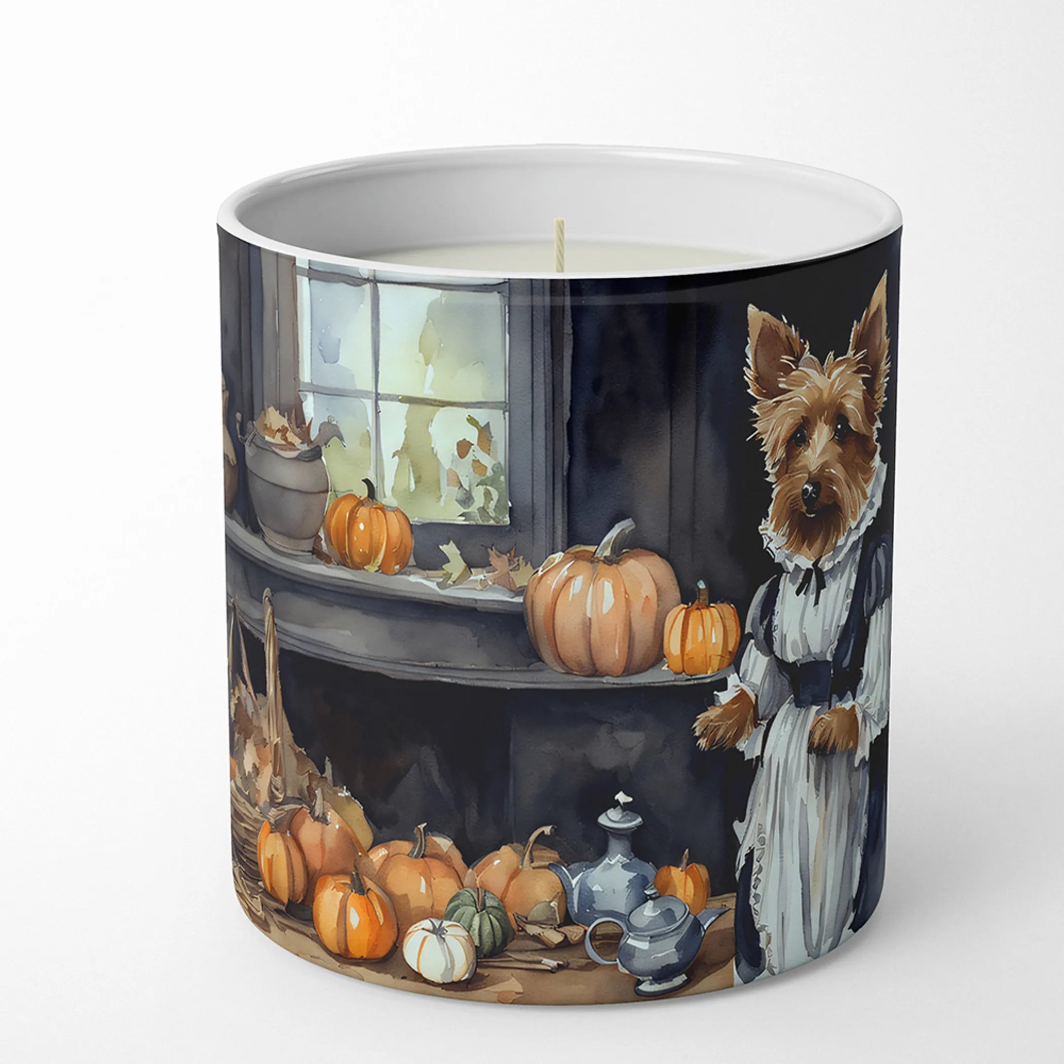 Fall Kitchen Pumpkin Pie Decorative Soy Candle - Size: 10 OZ | Pack Of: 1 | Collection name: Fall kitchen pumpkin pie