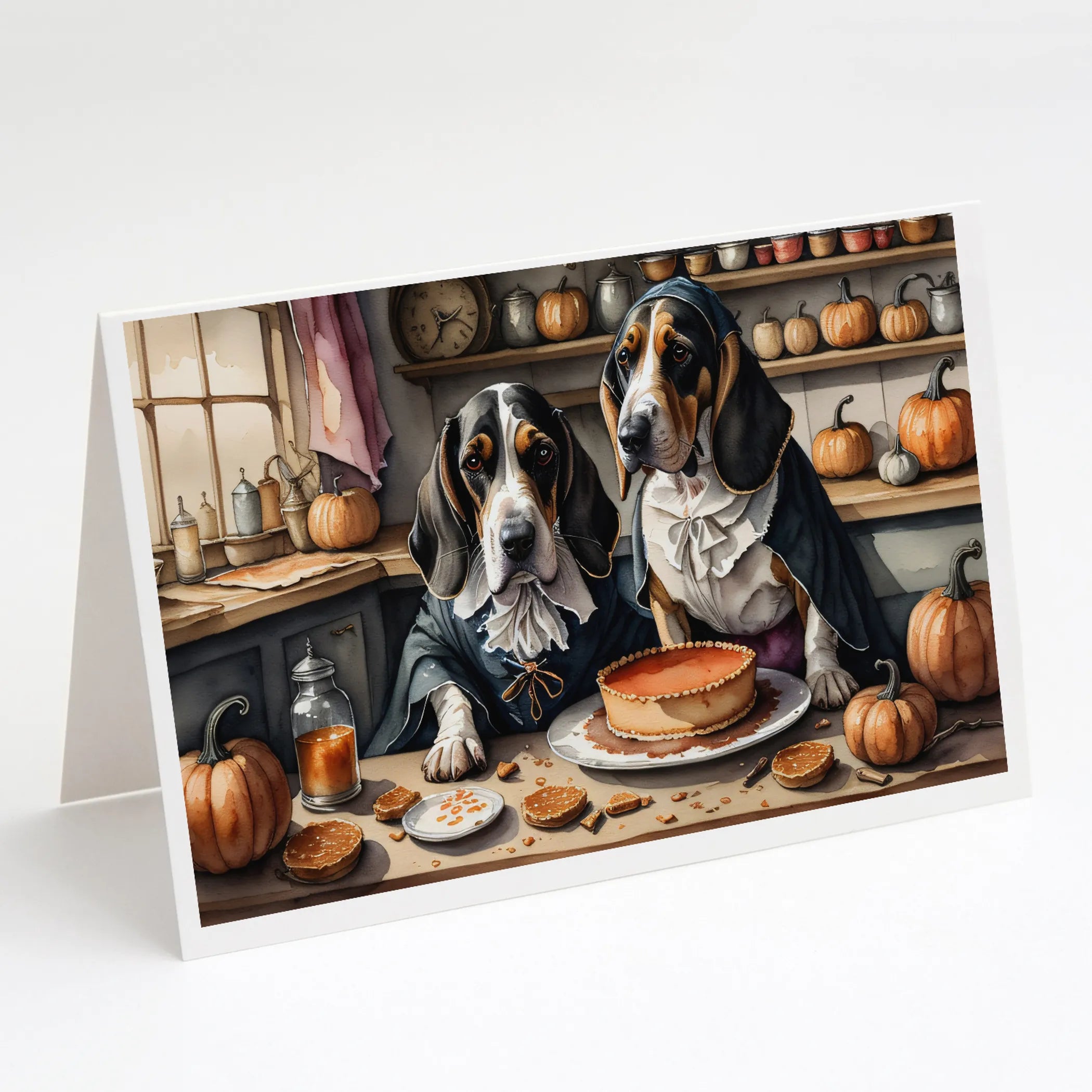 Fall Kitchen Pumpkin Pie Greeting Cards  - Size: 5X7 | Pack Of: 1 | Collection name: Fall kitchen pumpkin pie
